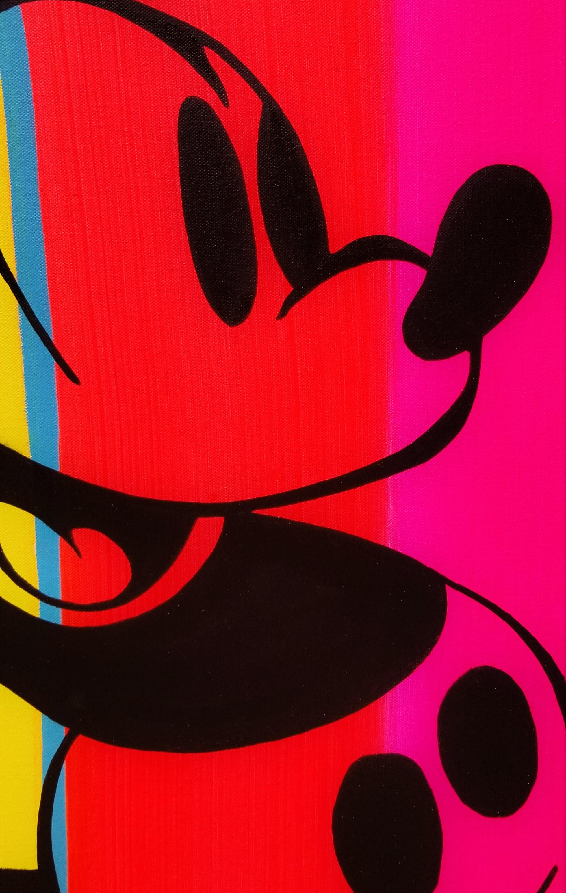 Mickey Mouse Icon V /// Contemporary Street Pop Art Disney Figurative Painting For Sale 4