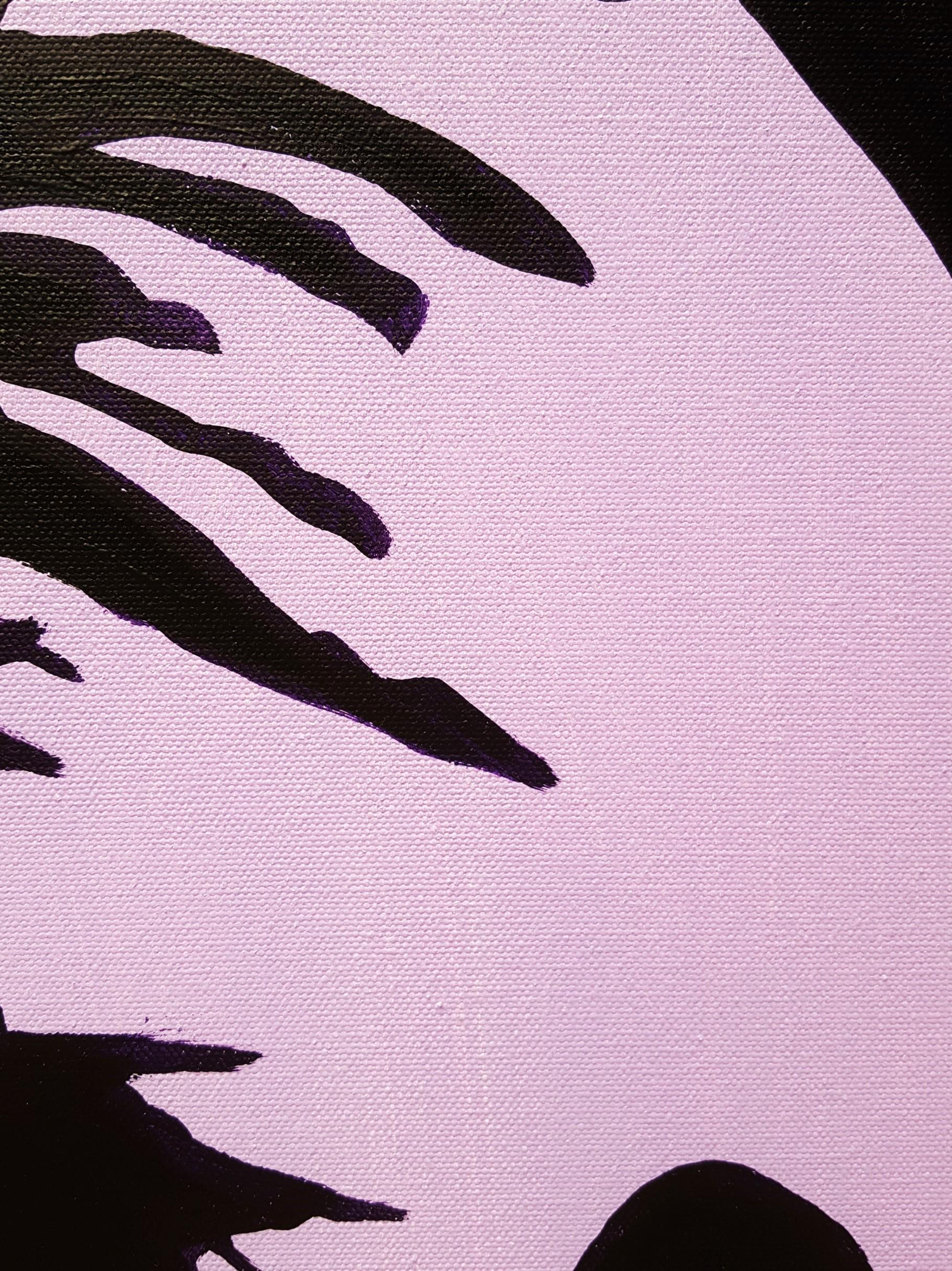 Midnight Icon /// Zeitgenössische Street Pop Art Mode Model Portrait Malerei im Angebot 6