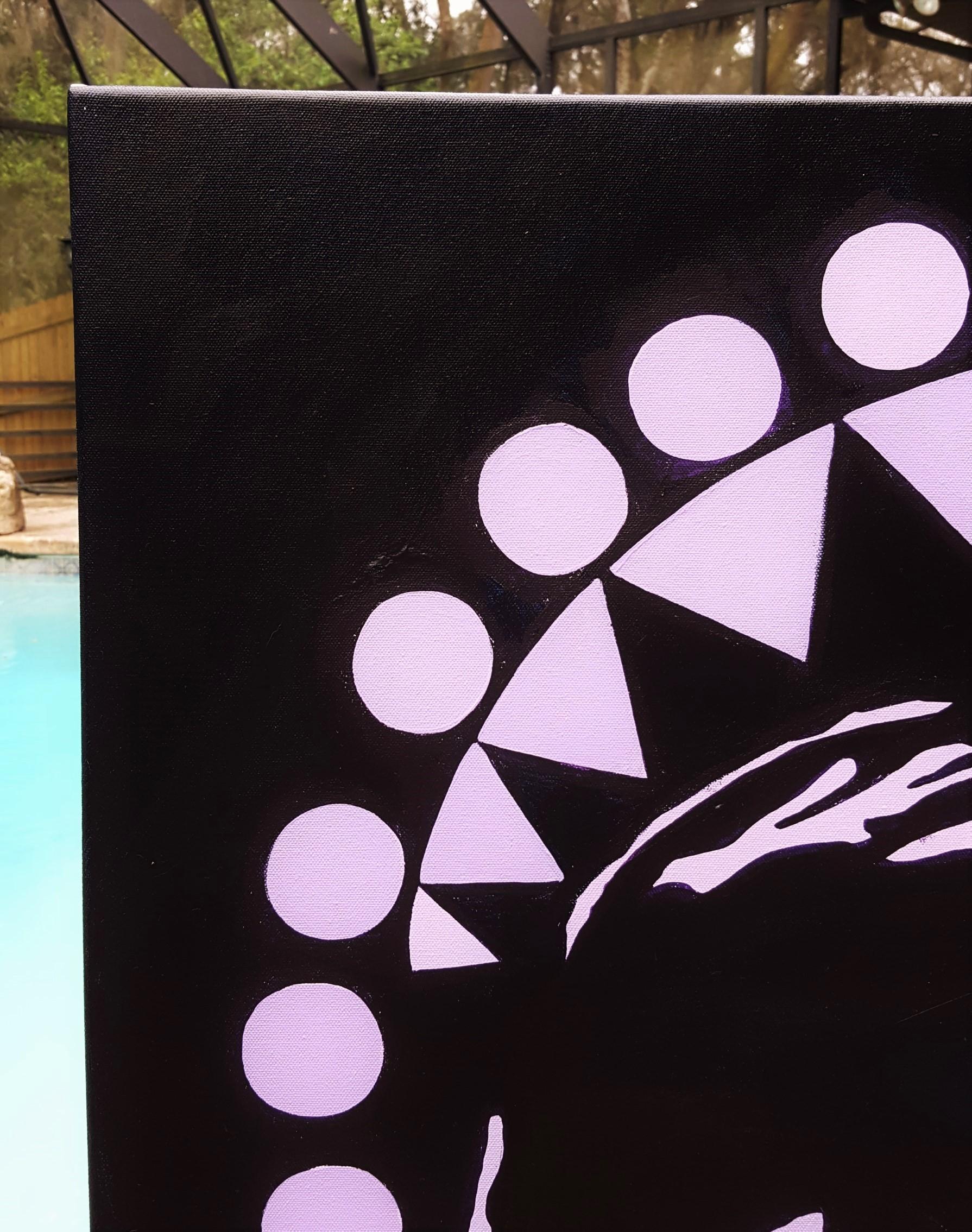 Midnight Icon /// Zeitgenössische Street Pop Art Mode Model Portrait Malerei (Streetart), Painting, von Jack Graves III