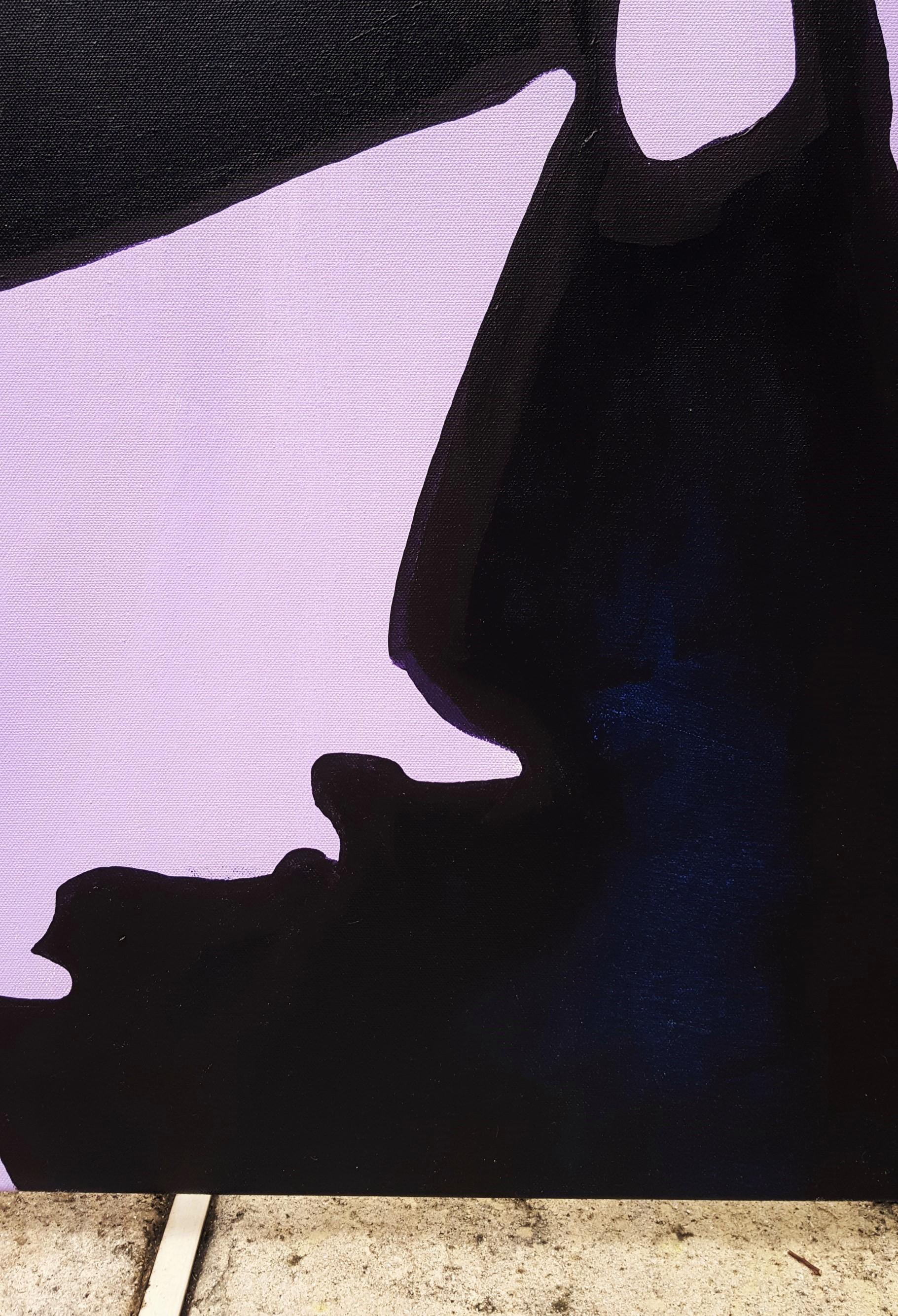 Midnight Icon /// Zeitgenössische Street Pop Art Mode Model Portrait Malerei im Angebot 2