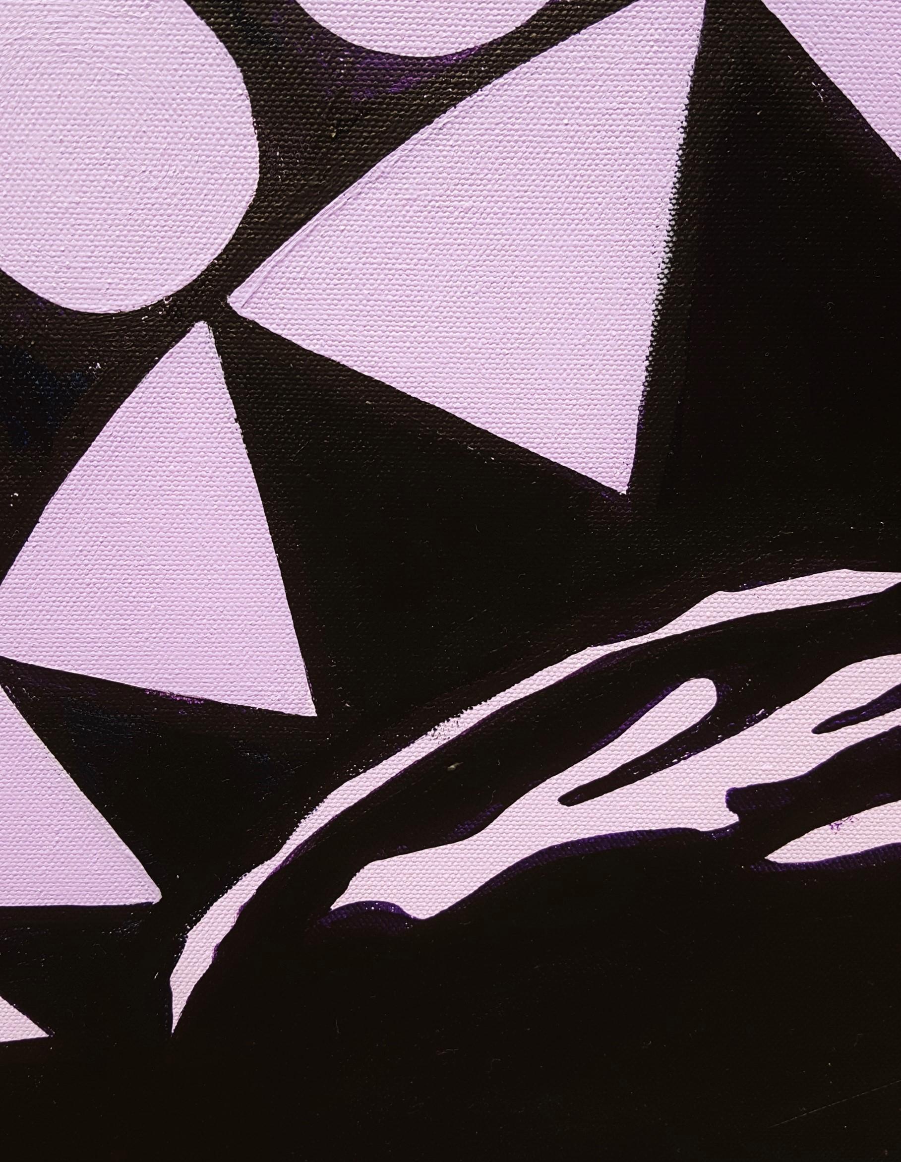 Midnight Icon /// Zeitgenössische Street Pop Art Mode Model Portrait Malerei im Angebot 4