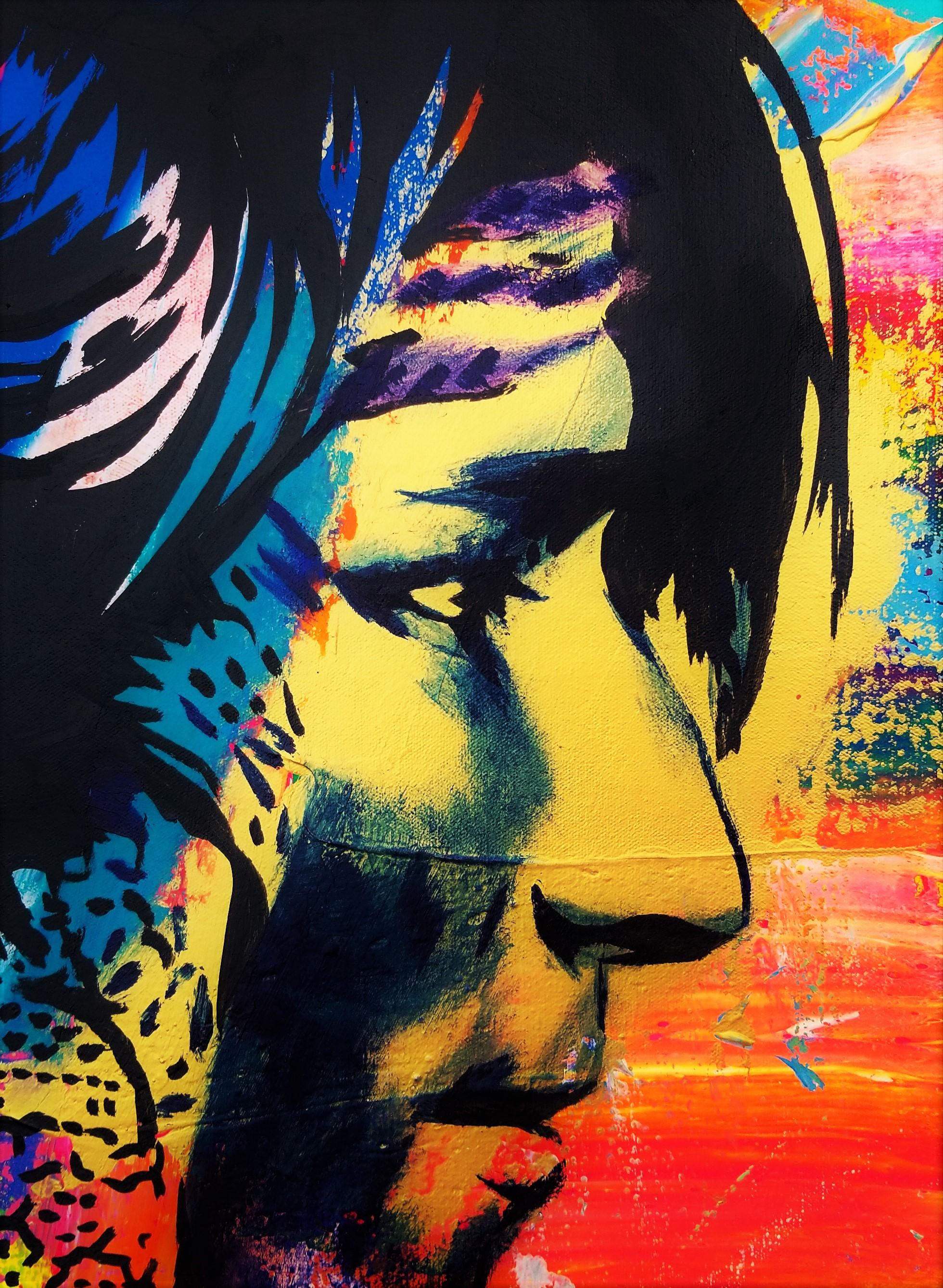 Native American Indian Icon III /// Contemporary Street Pop Art Portrait History For Sale 1