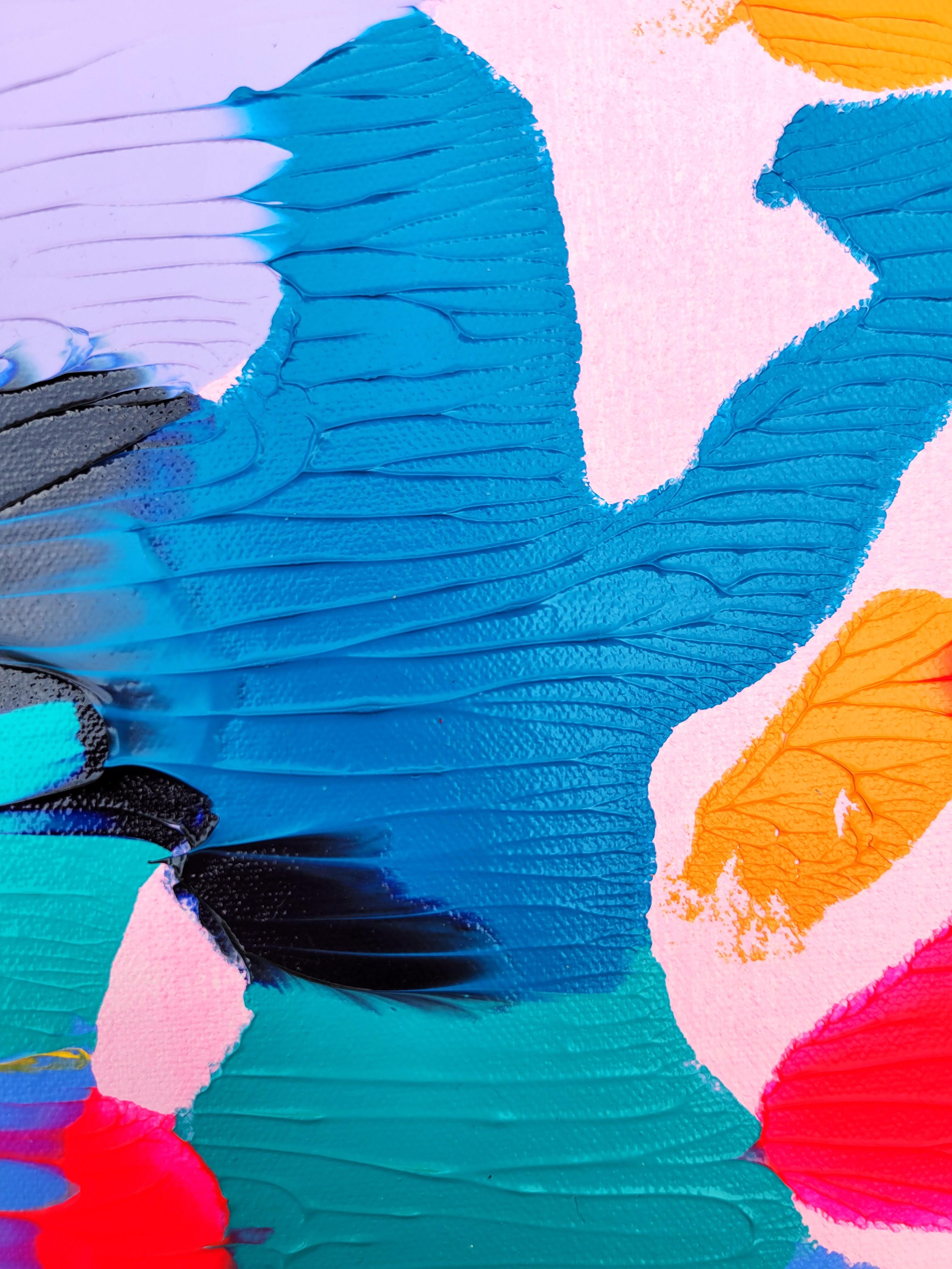 Pansy Empress /// Pittura contemporanea colorata astratta simmetrica Rorschach in vendita 6