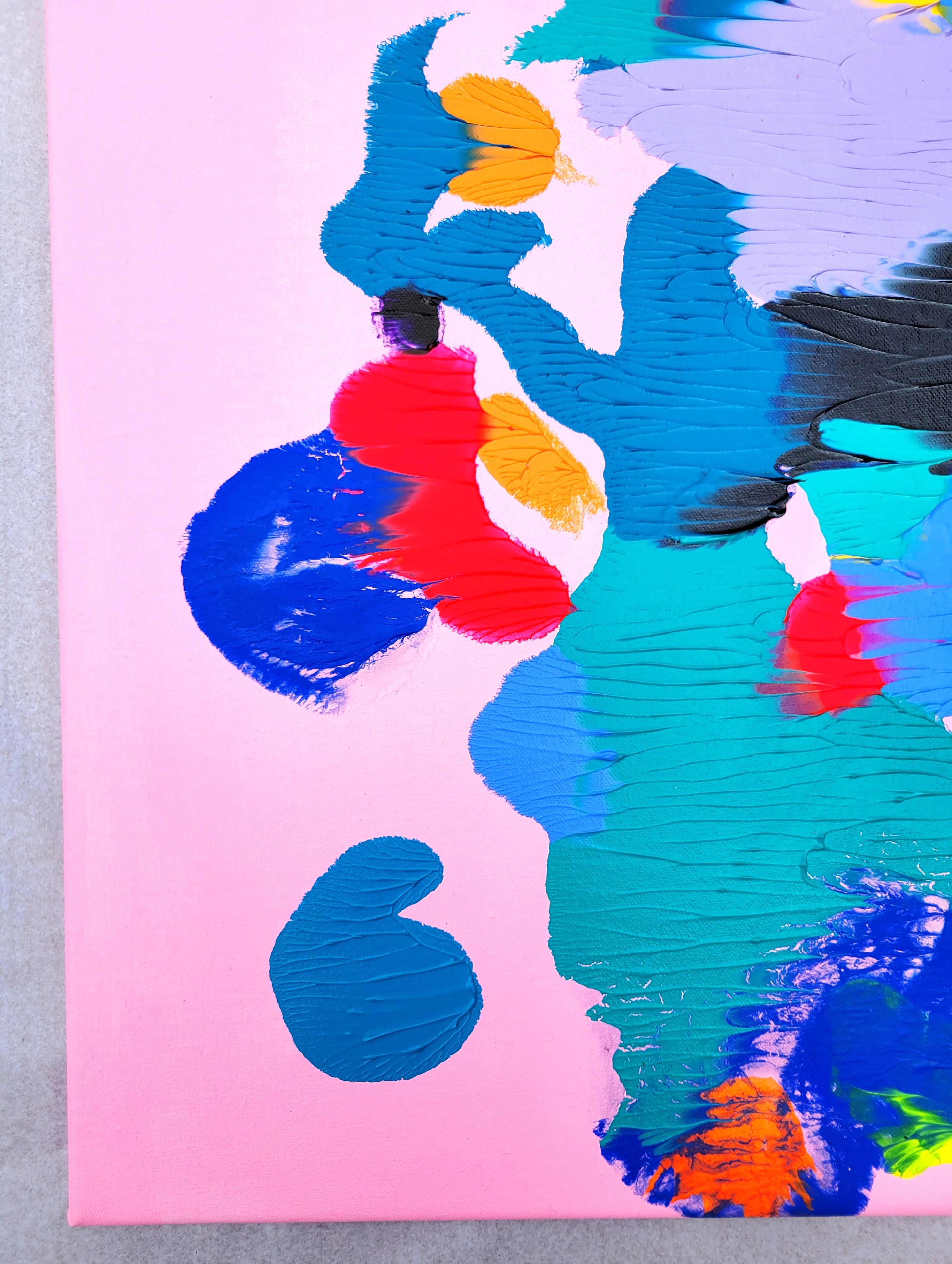 Pansy Empress /// Pittura contemporanea colorata astratta simmetrica Rorschach - Painting di Jack Graves III