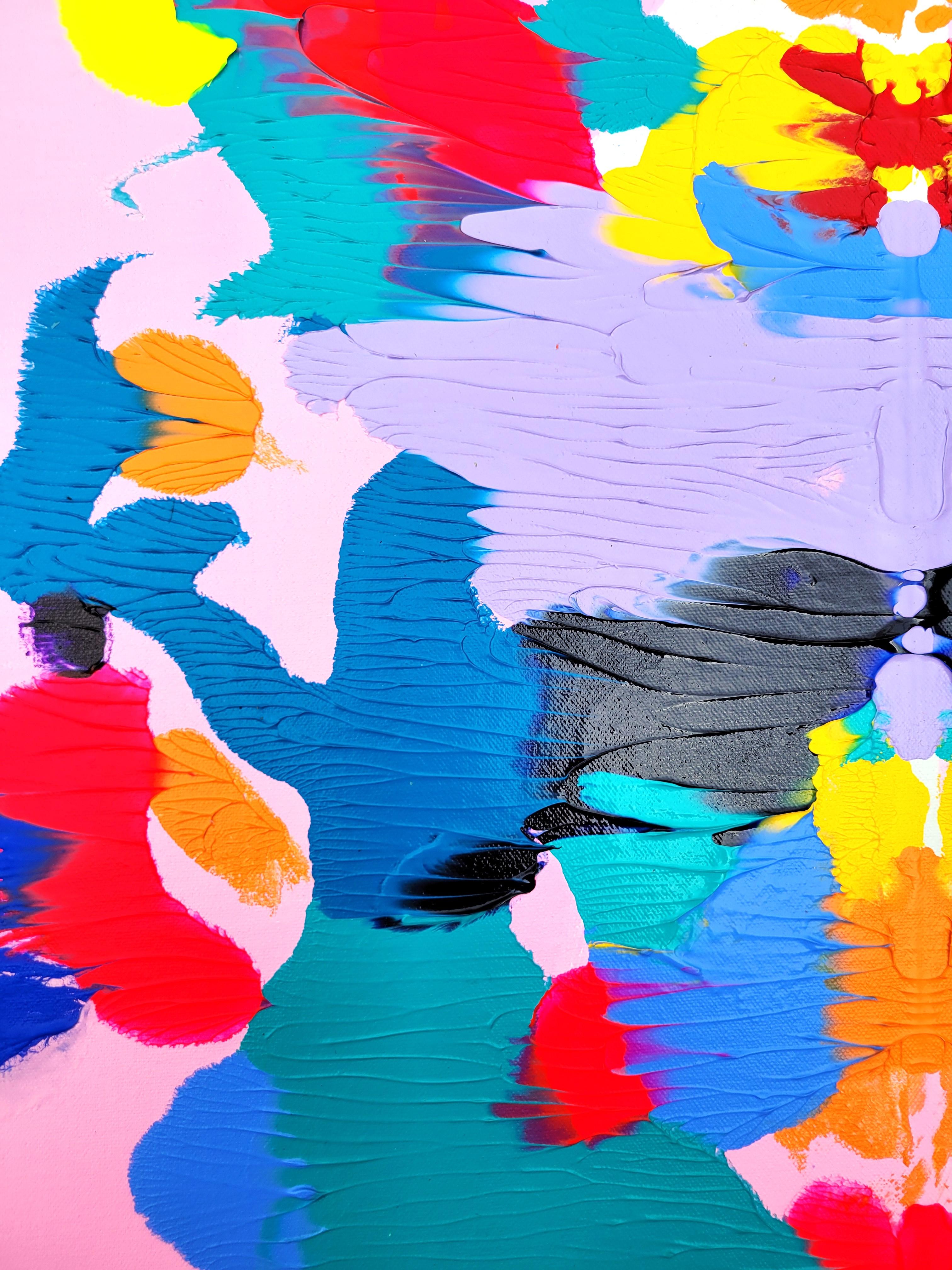 Pansy Empress /// Pittura contemporanea colorata astratta simmetrica Rorschach in vendita 3