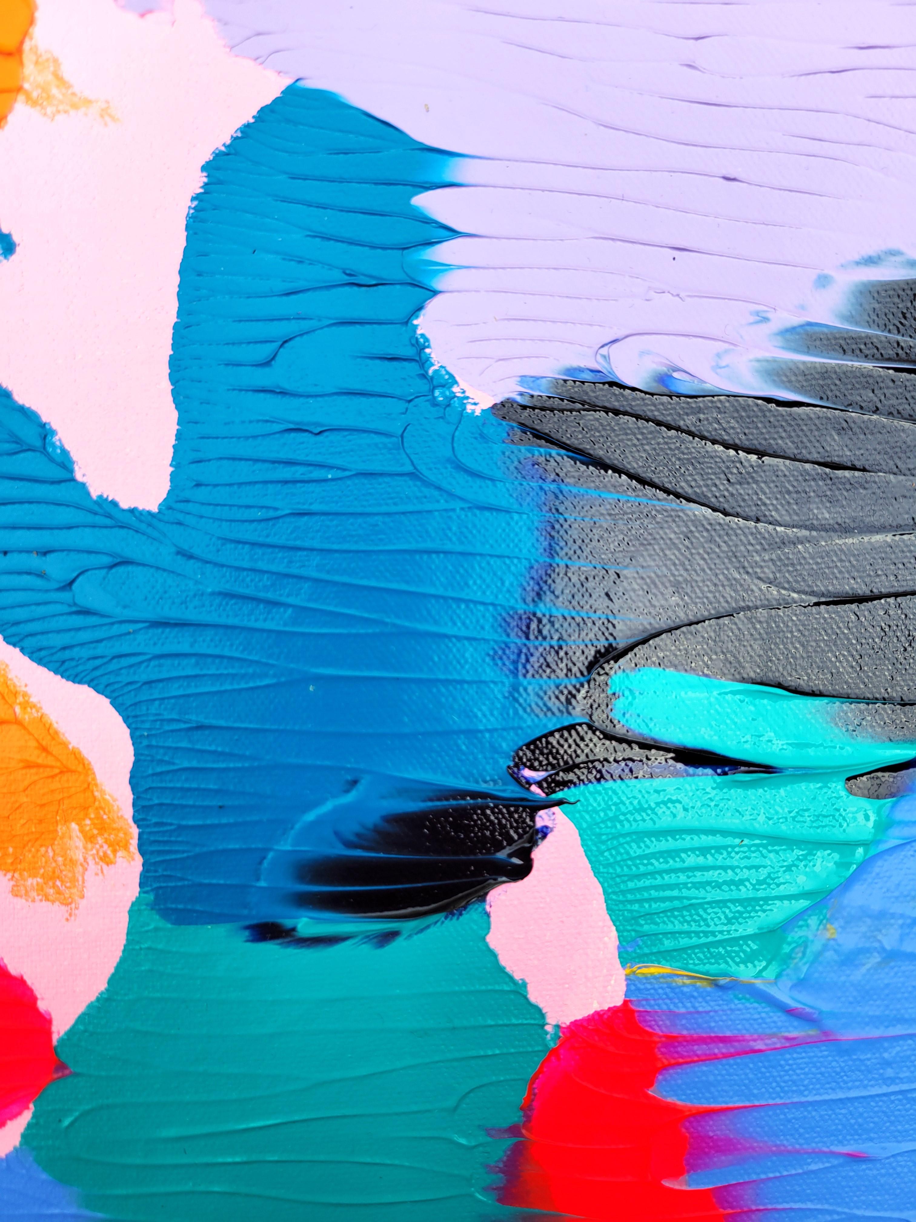 Pansy Empress /// Pittura contemporanea colorata astratta simmetrica Rorschach in vendita 4