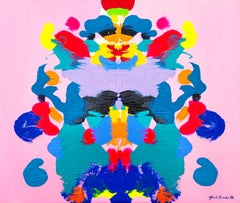 Pansy Empress /// Contemporary Colorful Abstract Symmetrical Rorschach Painting