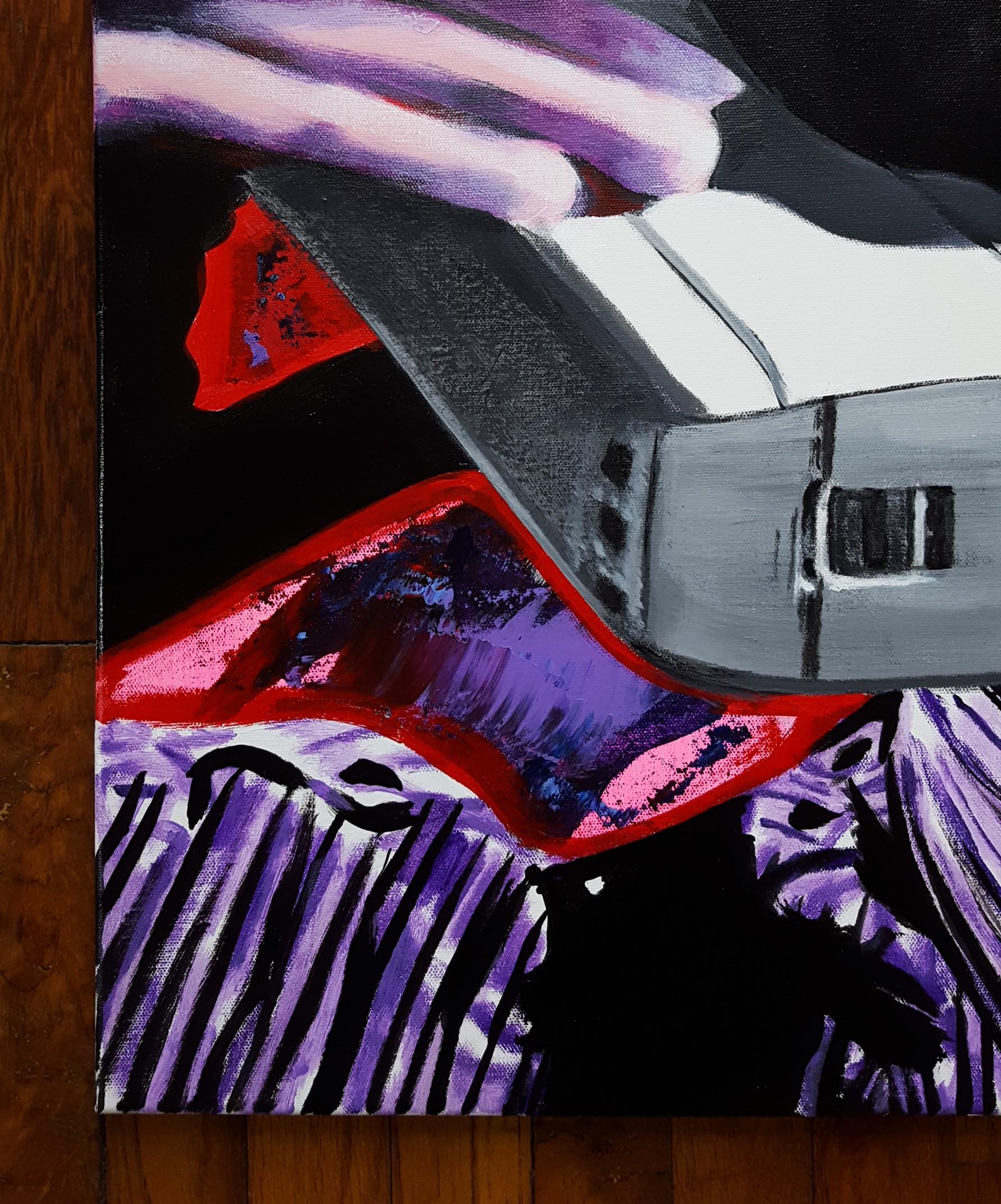 Patrick Bateman Icon (American Psycho) - Painting by Jack Graves III