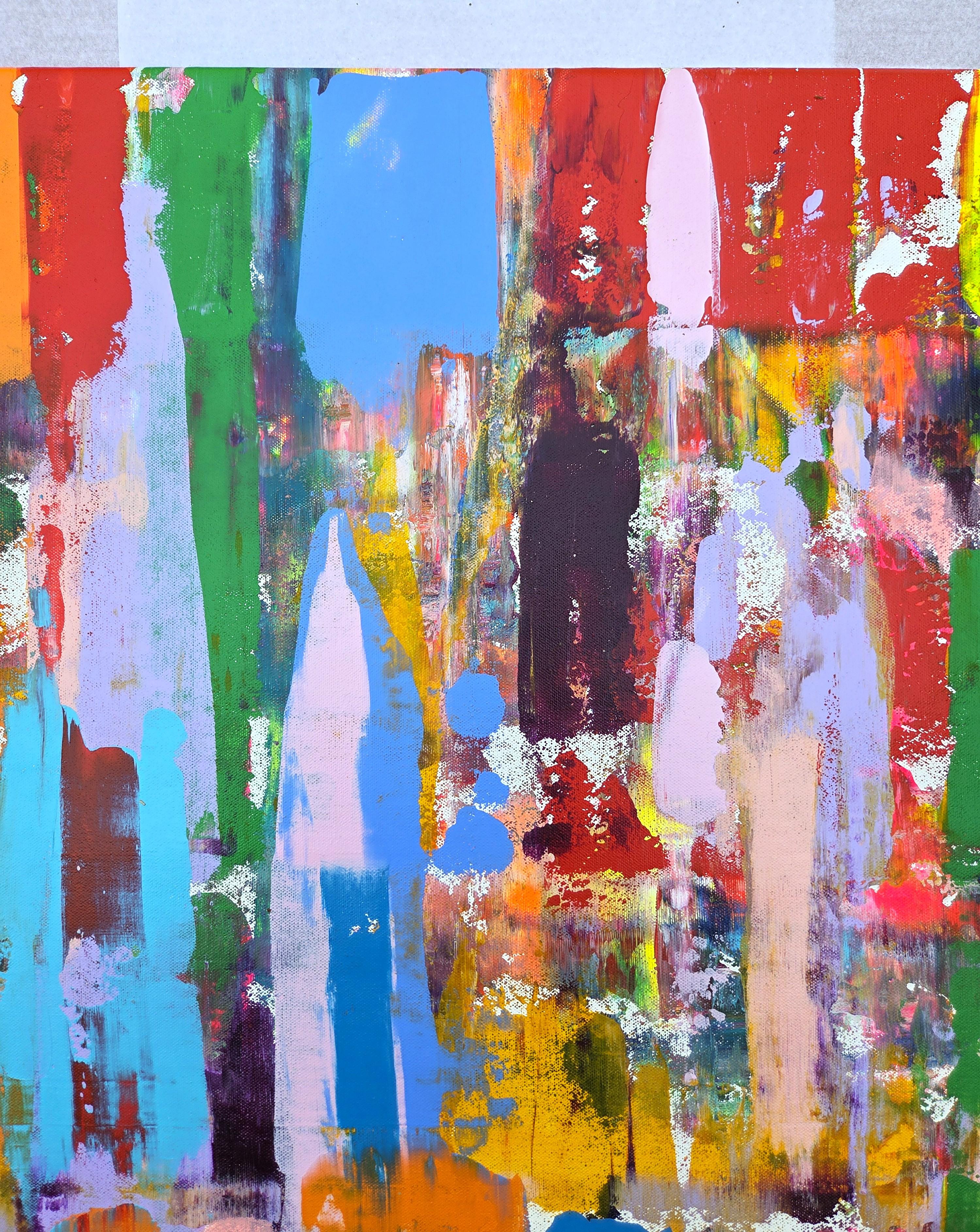 Piano Bar /// Contemporaneo Espressionista Astratto Colorato Stile Gerhard Richter in vendita 1