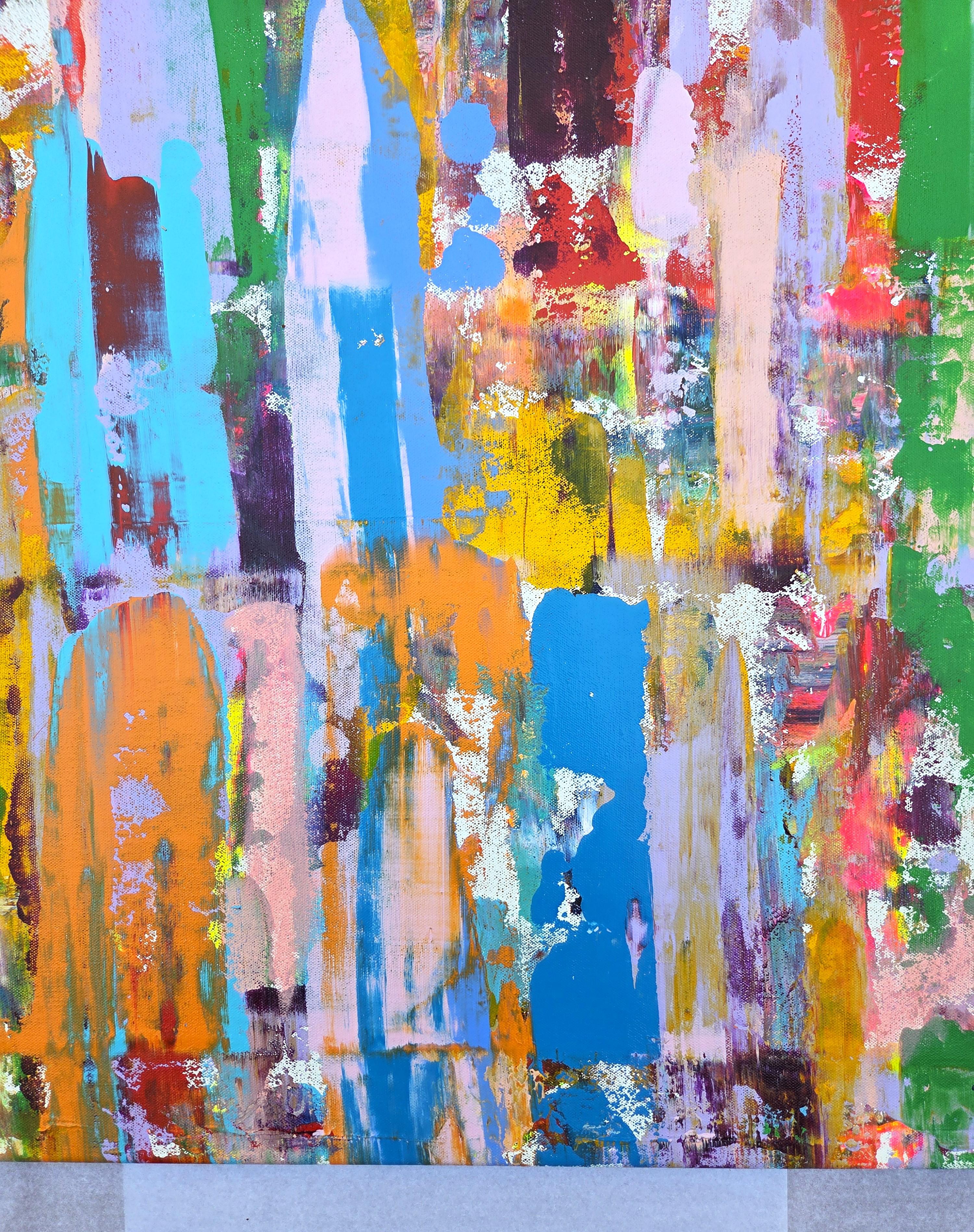Piano Bar /// Contemporaneo Espressionista Astratto Colorato Stile Gerhard Richter in vendita 2