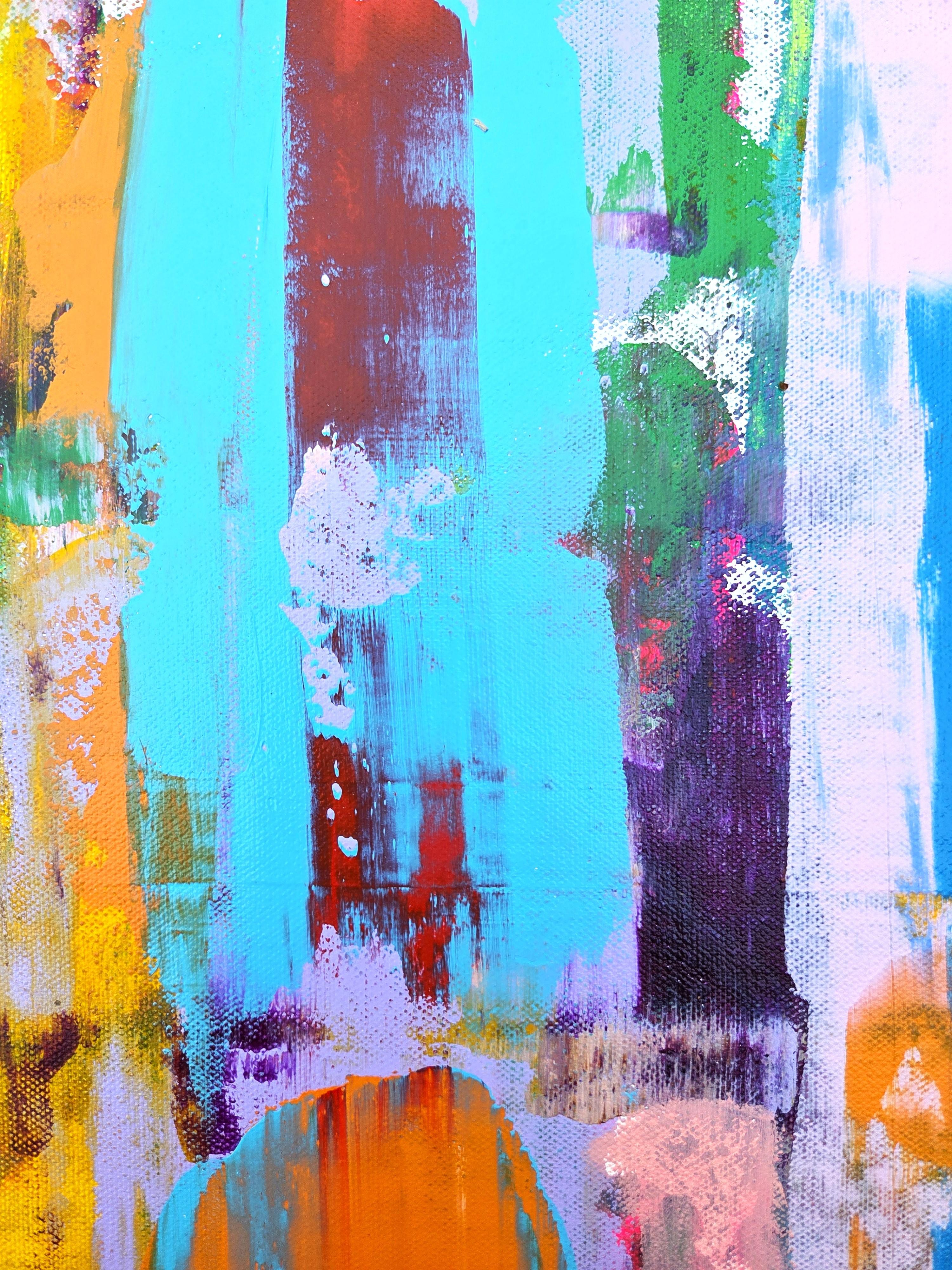 Piano Bar /// Contemporaneo Espressionista Astratto Colorato Stile Gerhard Richter in vendita 4