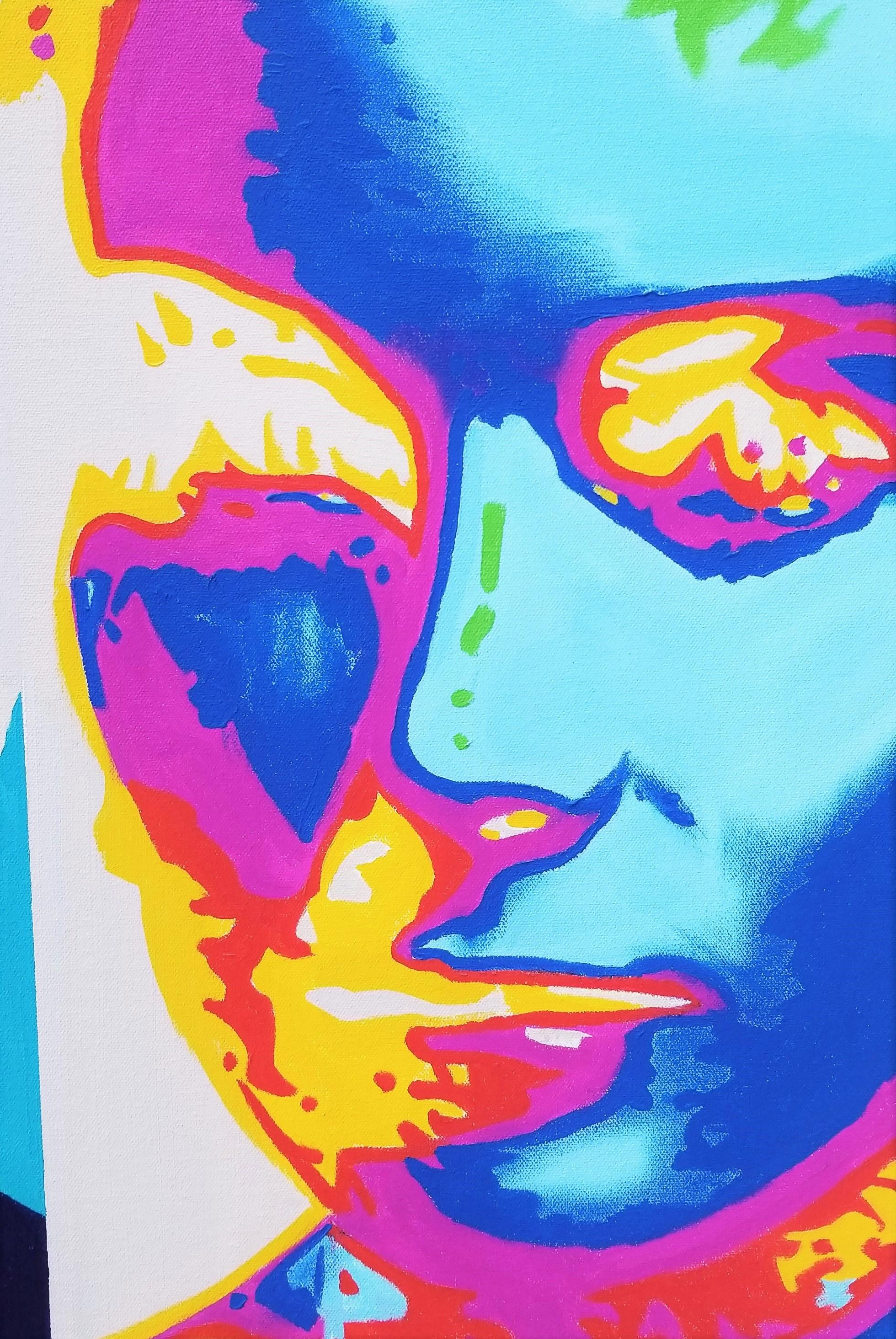 Princesse /// Contemporary Street Pop Art Painting Grace Kelly Abstract Colorful en vente 8