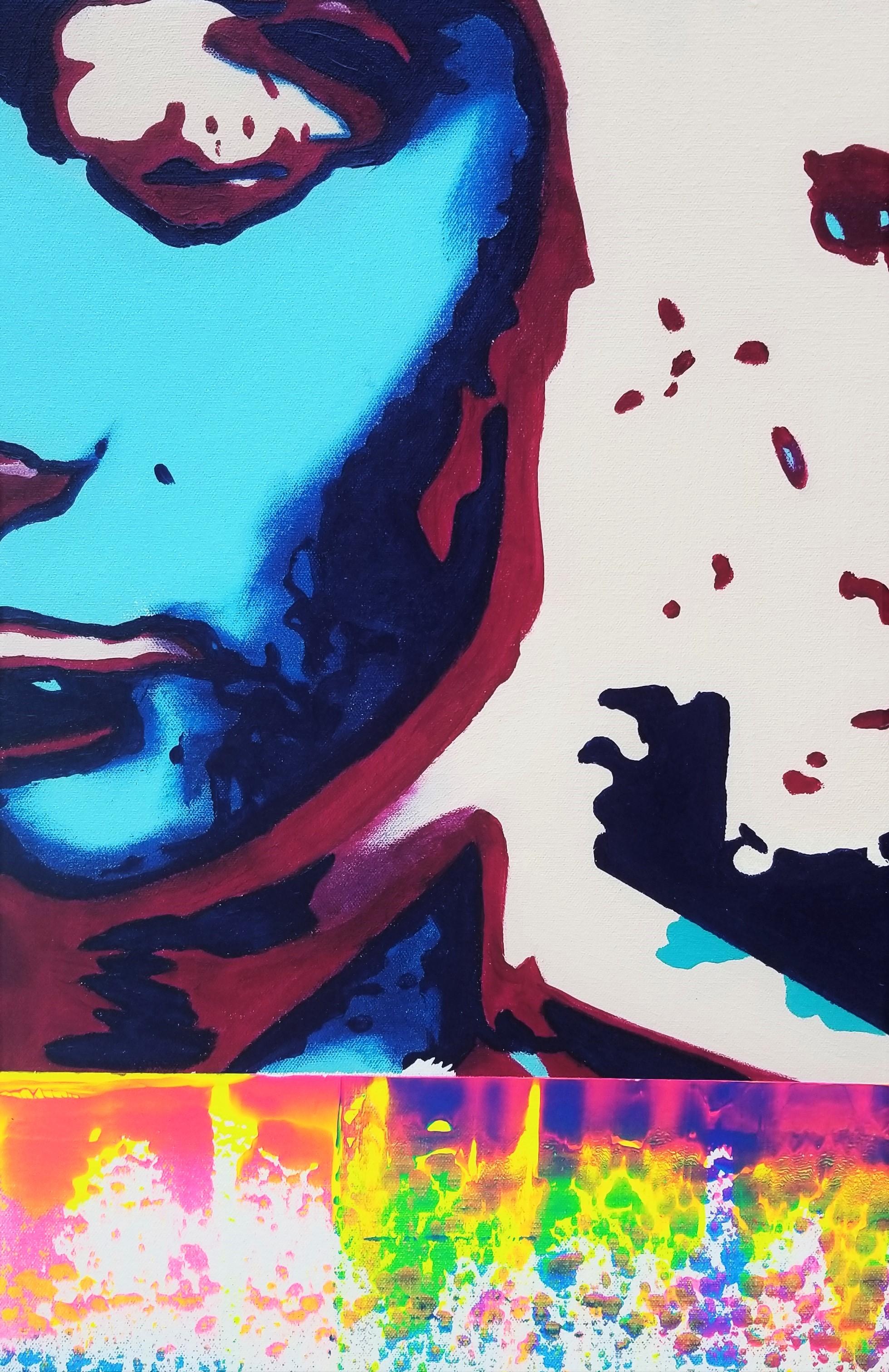 Prinzessin /// Contemporary Street Pop Art Malerei Grace Kelly Abstrakt Bunt im Angebot 4