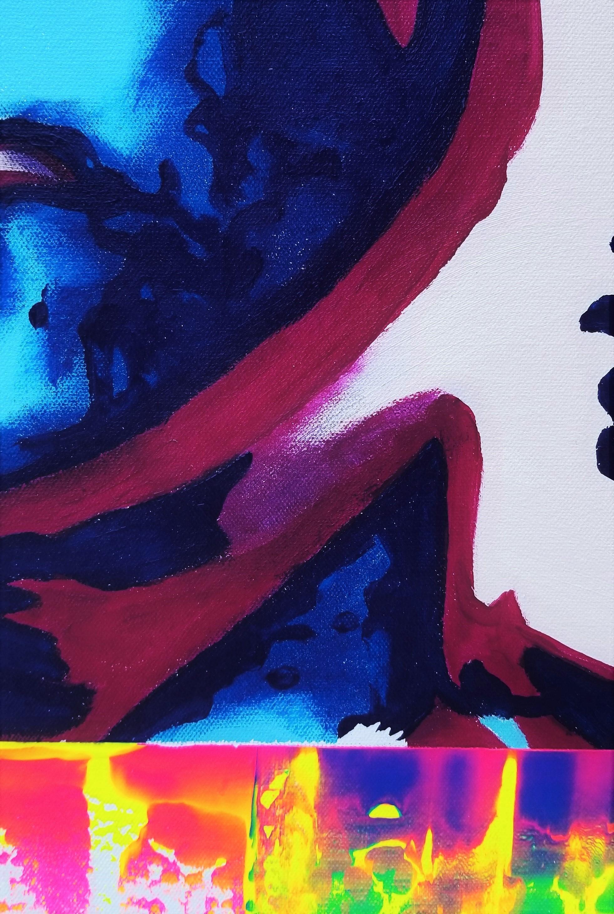 Prinzessin /// Contemporary Street Pop Art Malerei Grace Kelly Abstrakt Bunt im Angebot 5