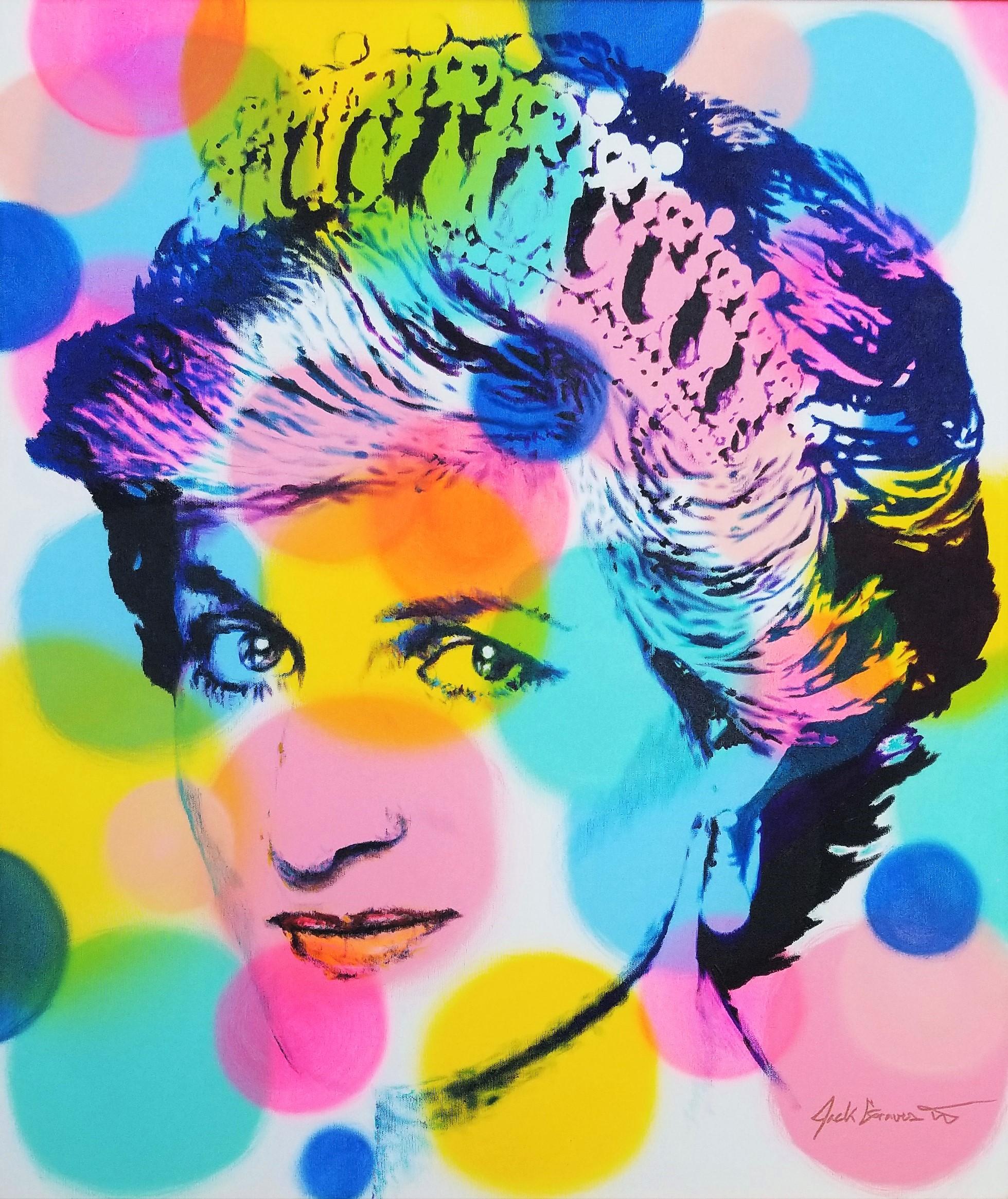 Portrait Painting di Jack Graves III - Princess Diana Icon /// Contemporary Street Pop Art Portrait Royal Family Crown