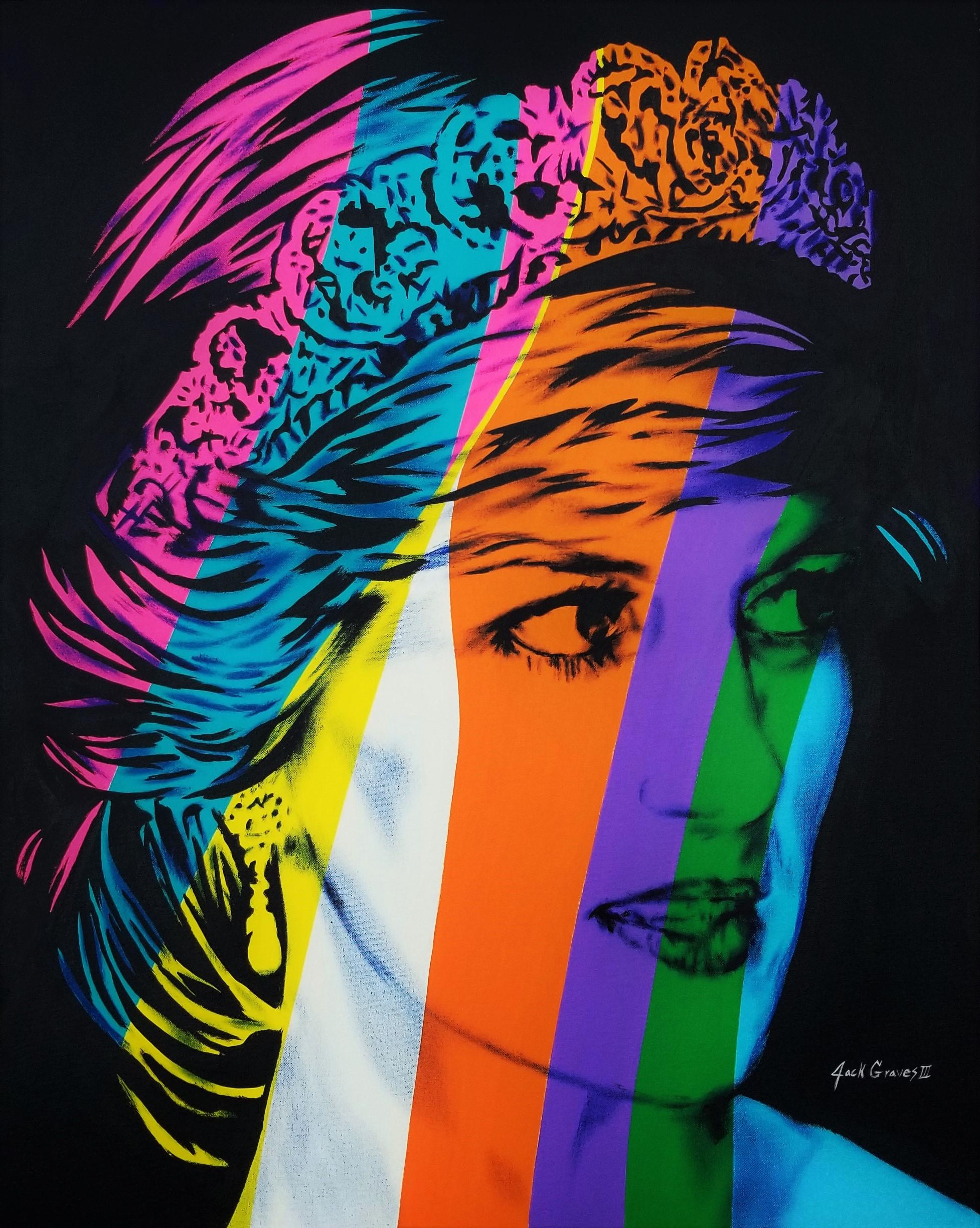 Portrait Painting di Jack Graves III - Princess Diana Icon V /// Contemporary Street Pop Art Royal Family Portrait Face