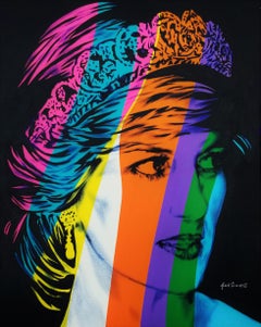 Princesse Diana Icone V /// Contemporary Street Pop Art Royal Family Portrait Face