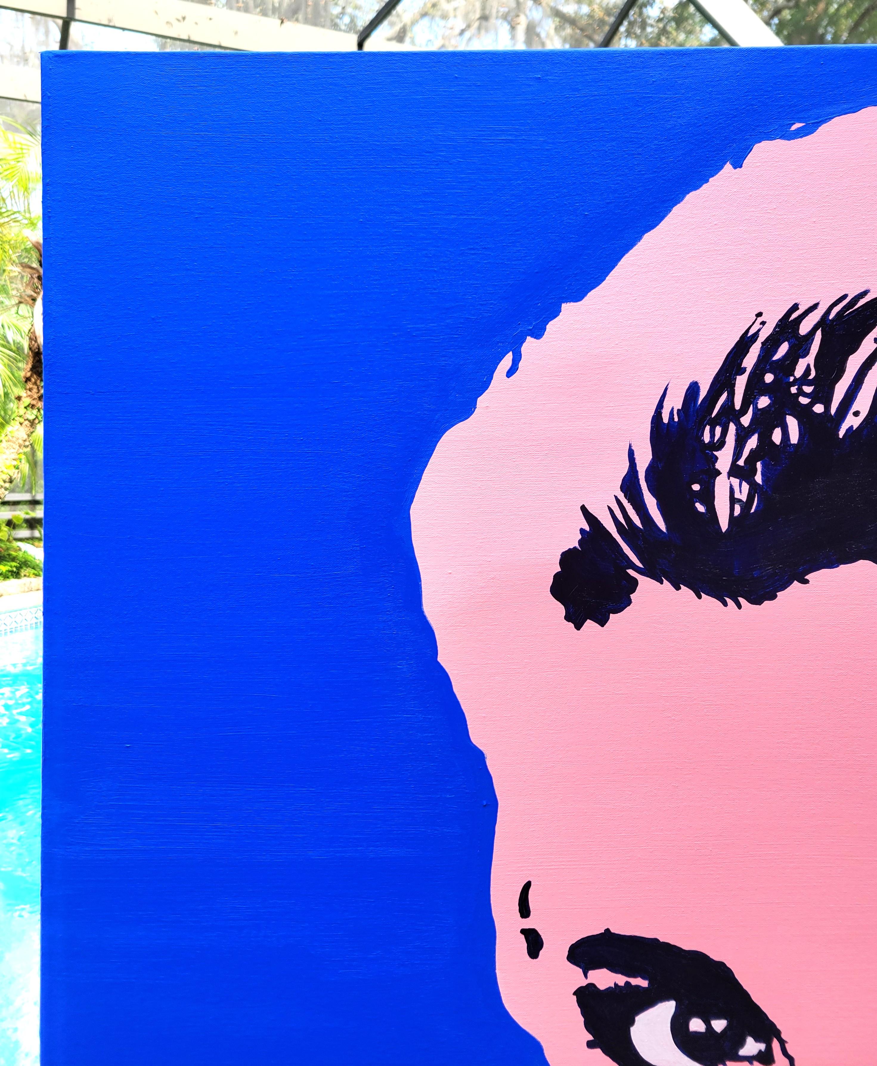(Principessa) Grace Kelly XI /// Ritratto di Street Pop Art Contemporaneo Dipinto Viso - Portrait Painting Rosa di Jack Graves III