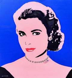 (Princesa) Grace Kelly XI /// Rostro Pintura Retrato Arte Pop Callejero Contemporáneo