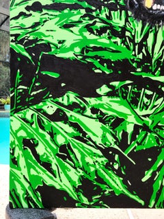 Pause (Panther) /// Jack Graves – Jaguar im Dschungel – Wildtier – zeitgenössisches Gemälde