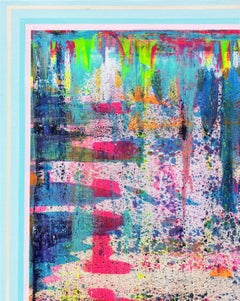 Red Girl on the Beach from under a Palm Tree! /// Contemporary Abstract Painting