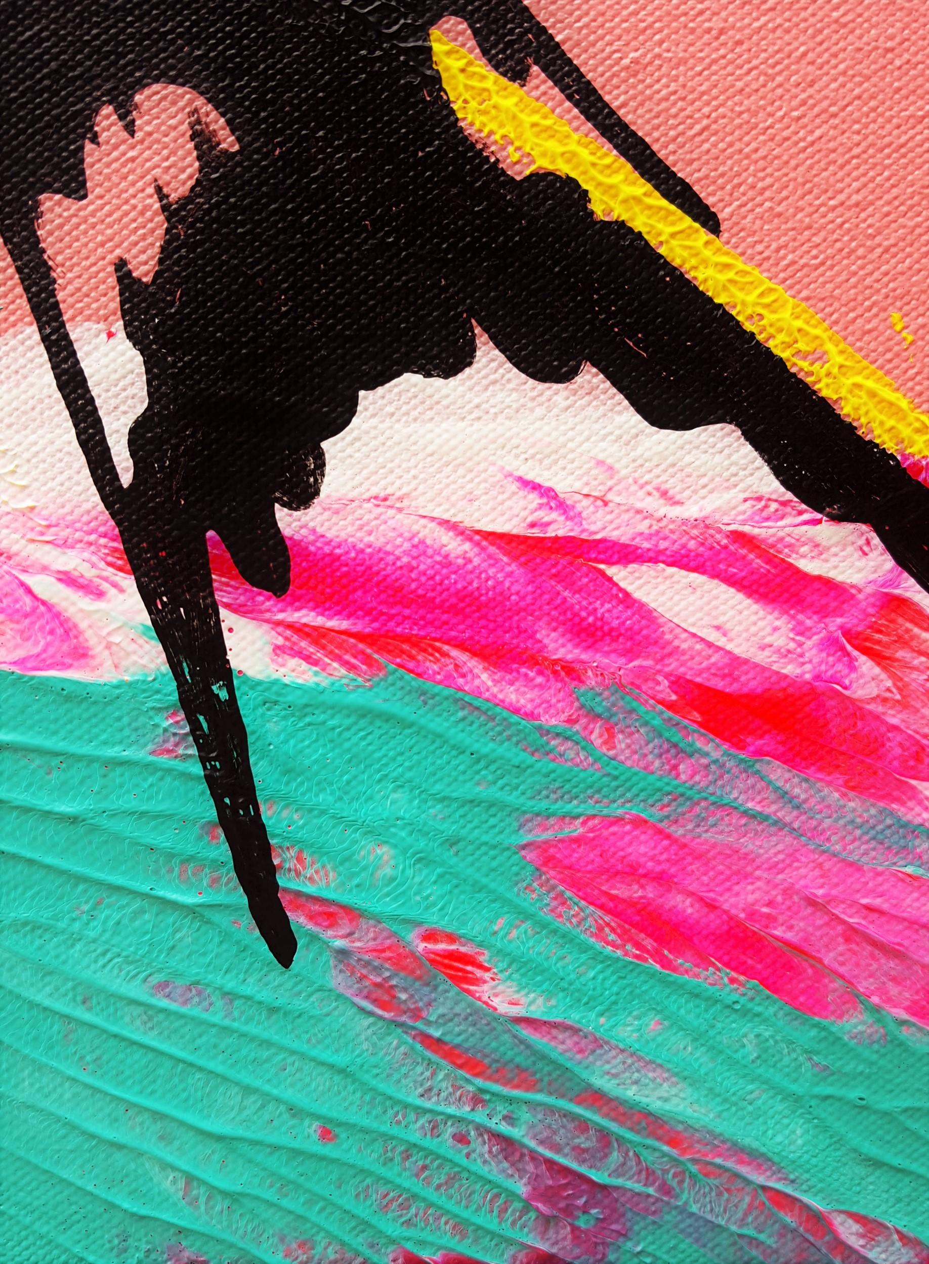 Rorschach Birds Supreme /// Contemporary Huge Abstract Colorful Street Art Pink For Sale 4