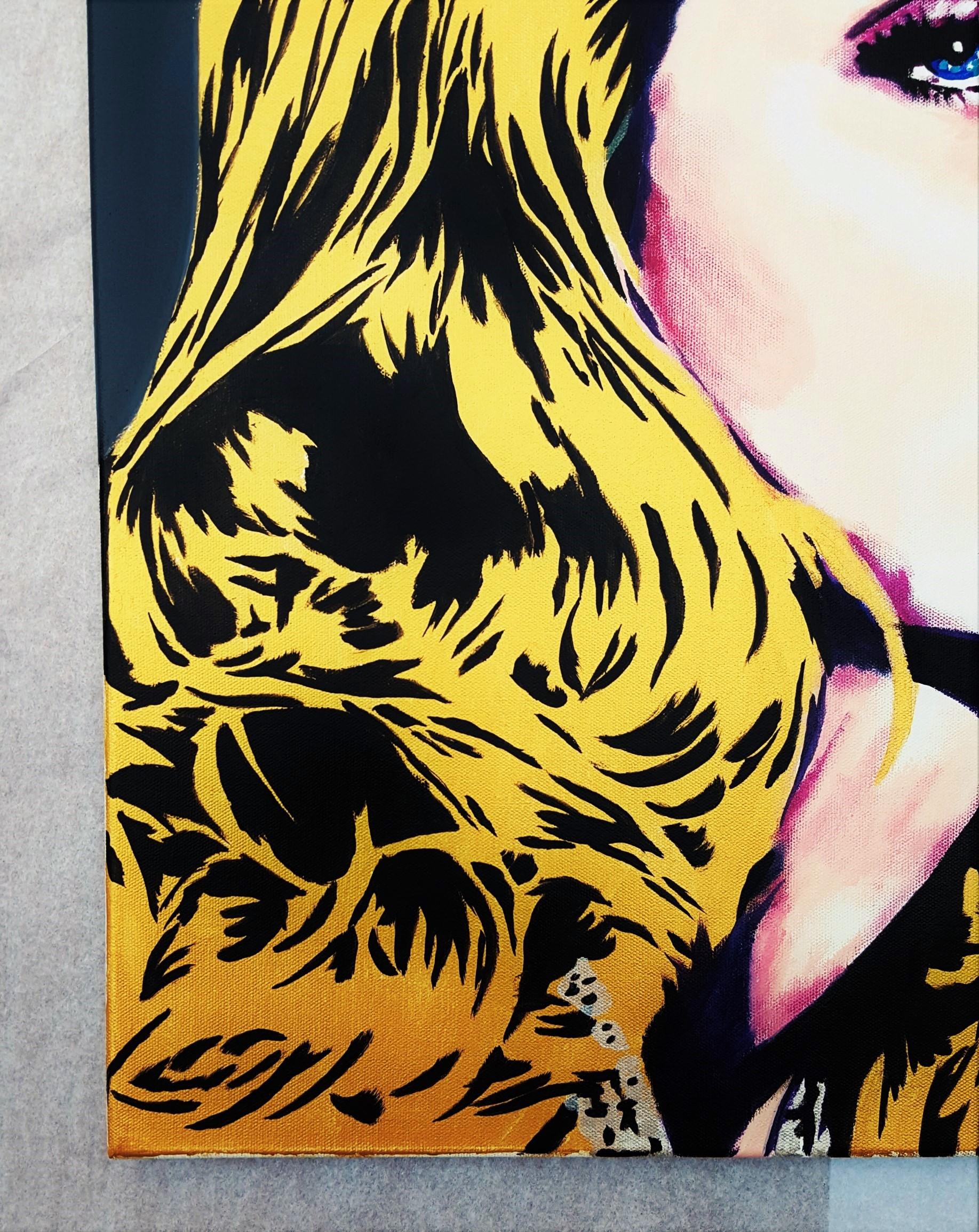 Rosie Huntington-Whiteley Icon IV /// Contemporary Pop Art Fashion Model  - Painting by Jack Graves III
