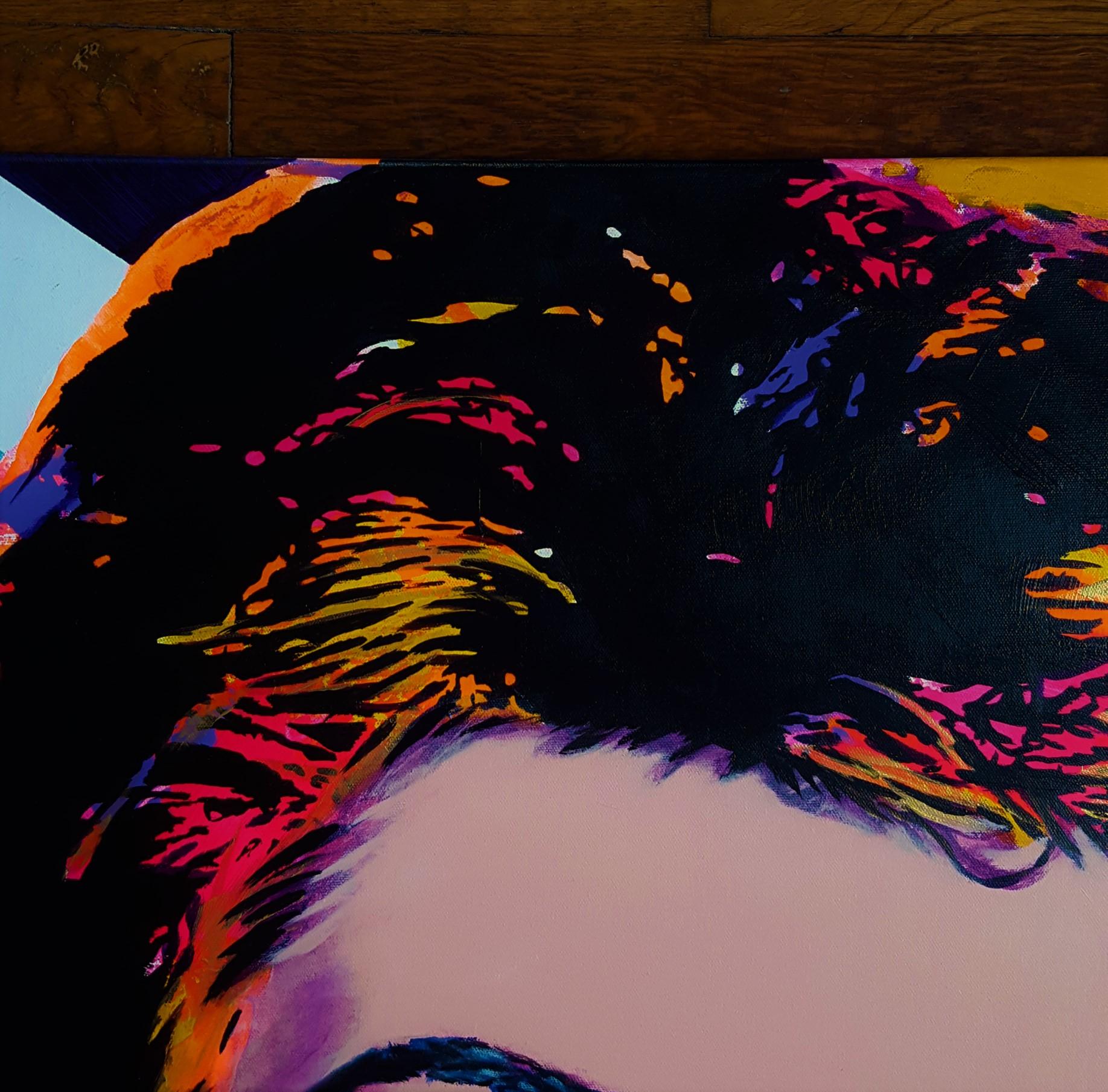 An original signed acrylic on canvas painting by American artist Jack Graves (1988-) titled 