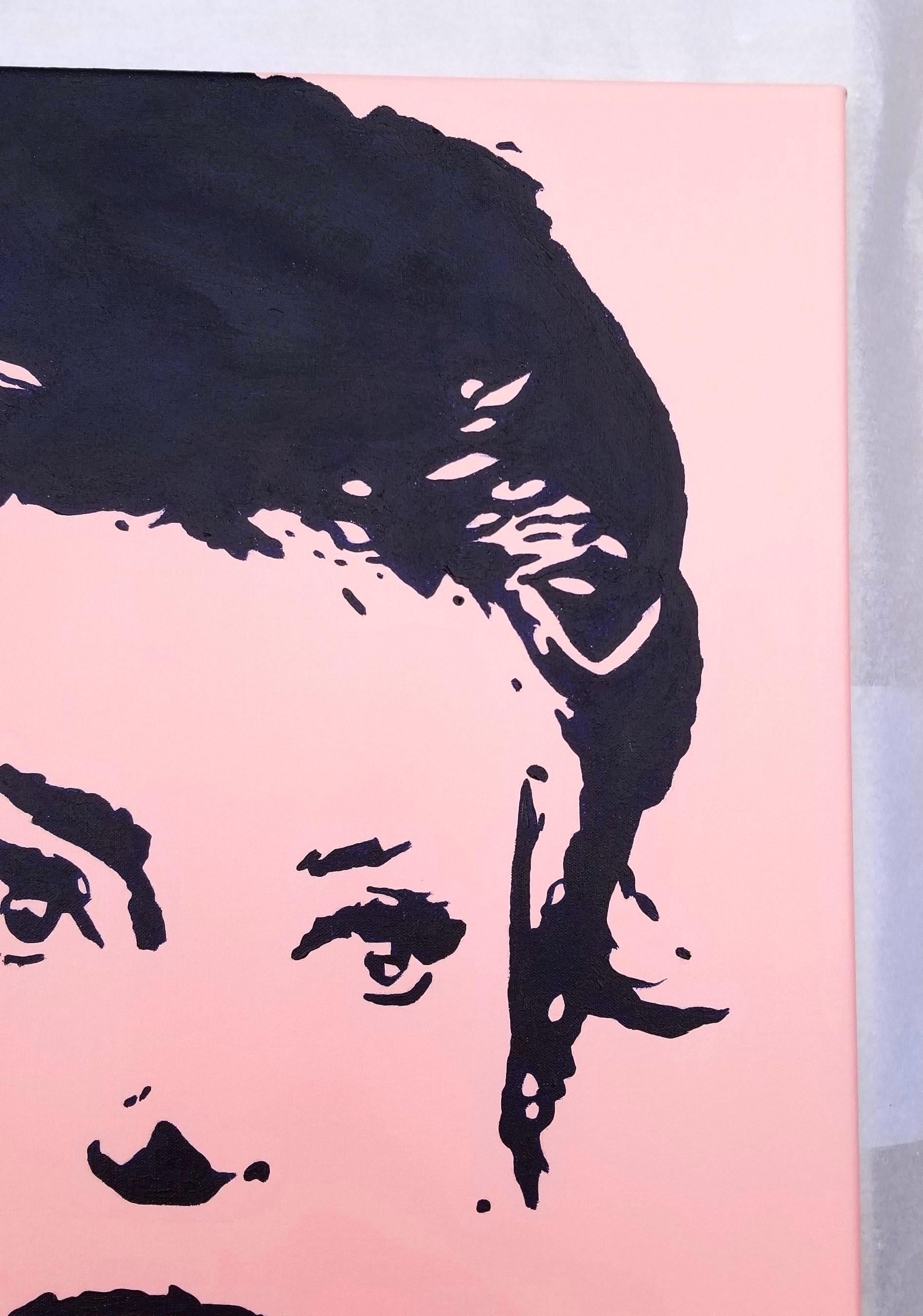 Sophia Loren Icon V /// Contemporary Street Pop Art Painting Fashion Model Pink For Sale 2