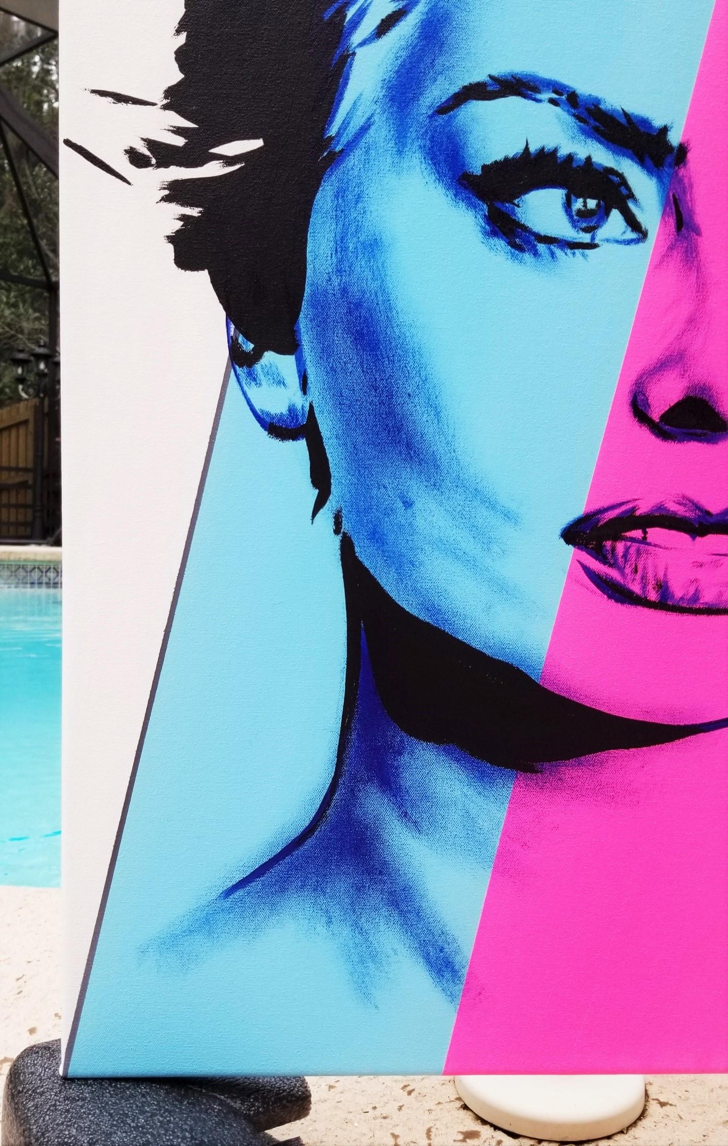 Sophia Loren x2 Ikone /// Contemporary Street Pop Art Malerei Schauspielerin Mode  – Painting von Jack Graves III