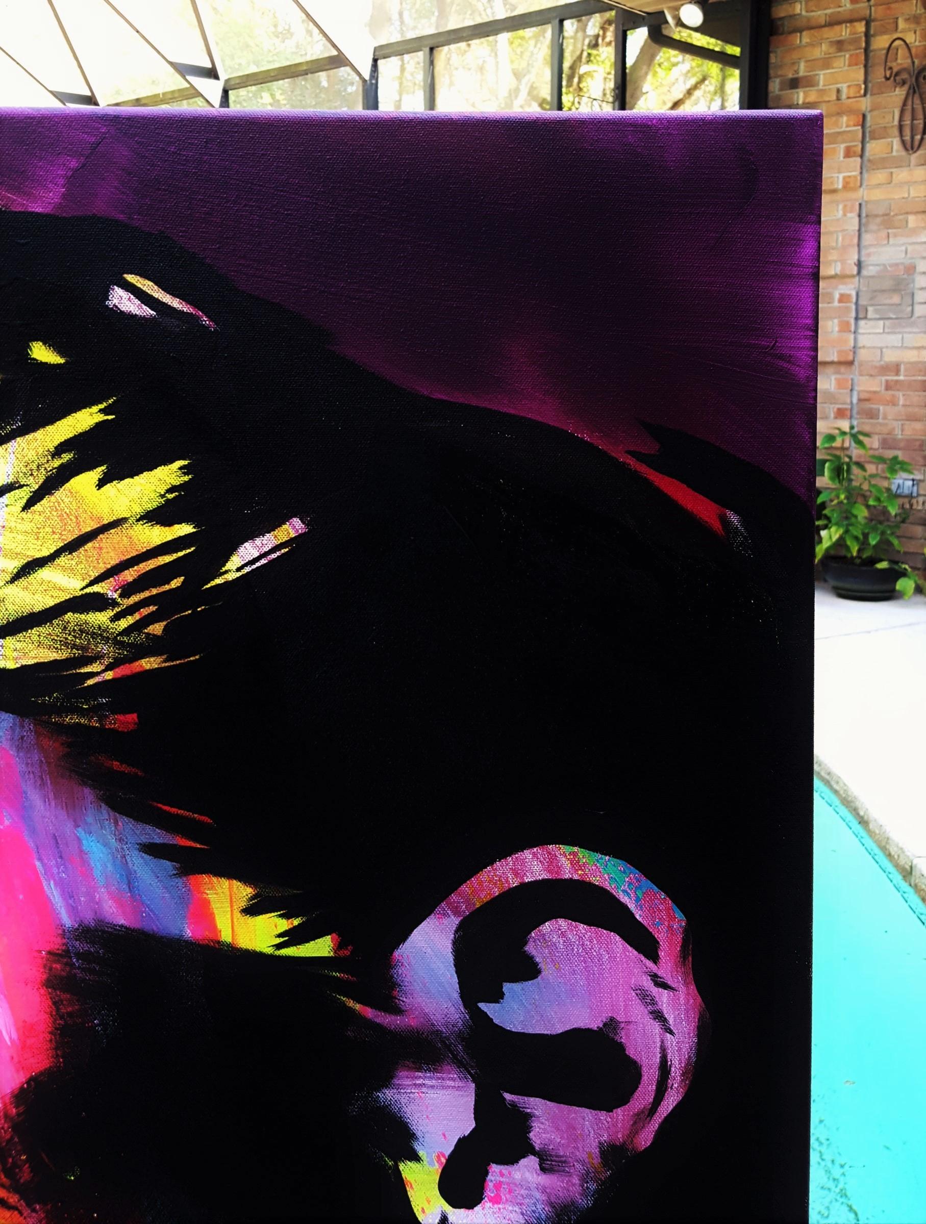 Icona della Street Art /// Pop Art Contemporanea Modella Attrice Ritratto Pittura - Painting Contemporaneo di Jack Graves III