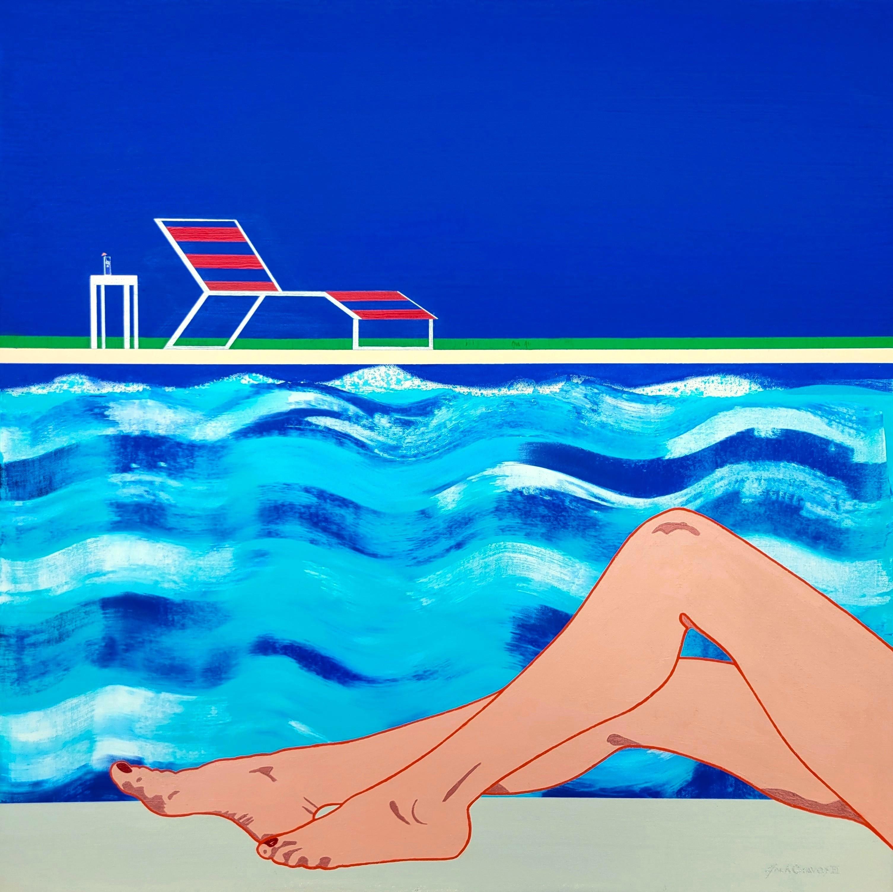Swimming Pool /// Jack Graves Summer Sun Tan David Hockney Contemporary Painting
