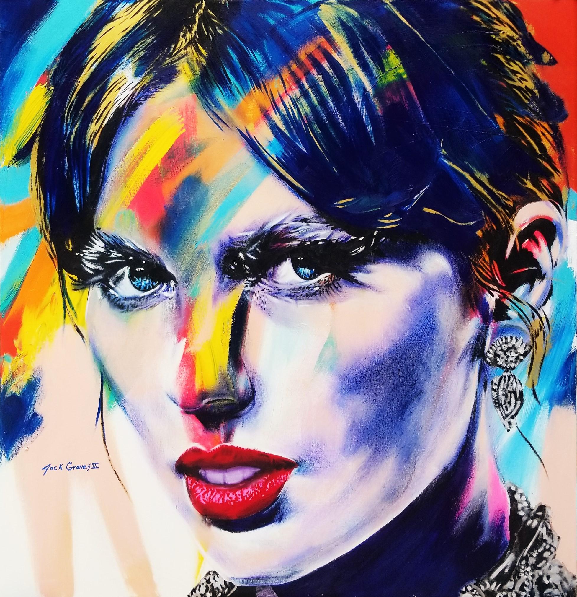 Portrait Painting Jack Graves III - Icone Taylor Swift /// Contemporary Street Pop Art Musician Singer Portrait