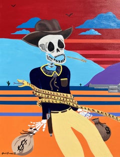 That's My Gold /// Wild West Western Art Painting Funny Contemporary Gunslinger