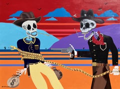 That's My Gold /// Wild West Western Art Painting Funny Contemporary Gunslinger