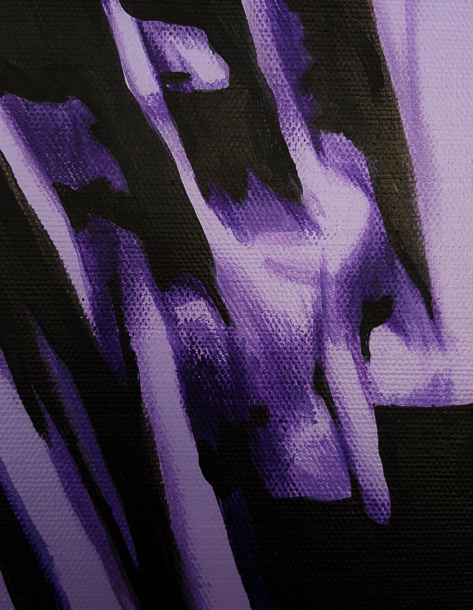 The Veiled Virgin Icon (Giovanni Strazza) - Black Portrait Painting by Jack Graves III
