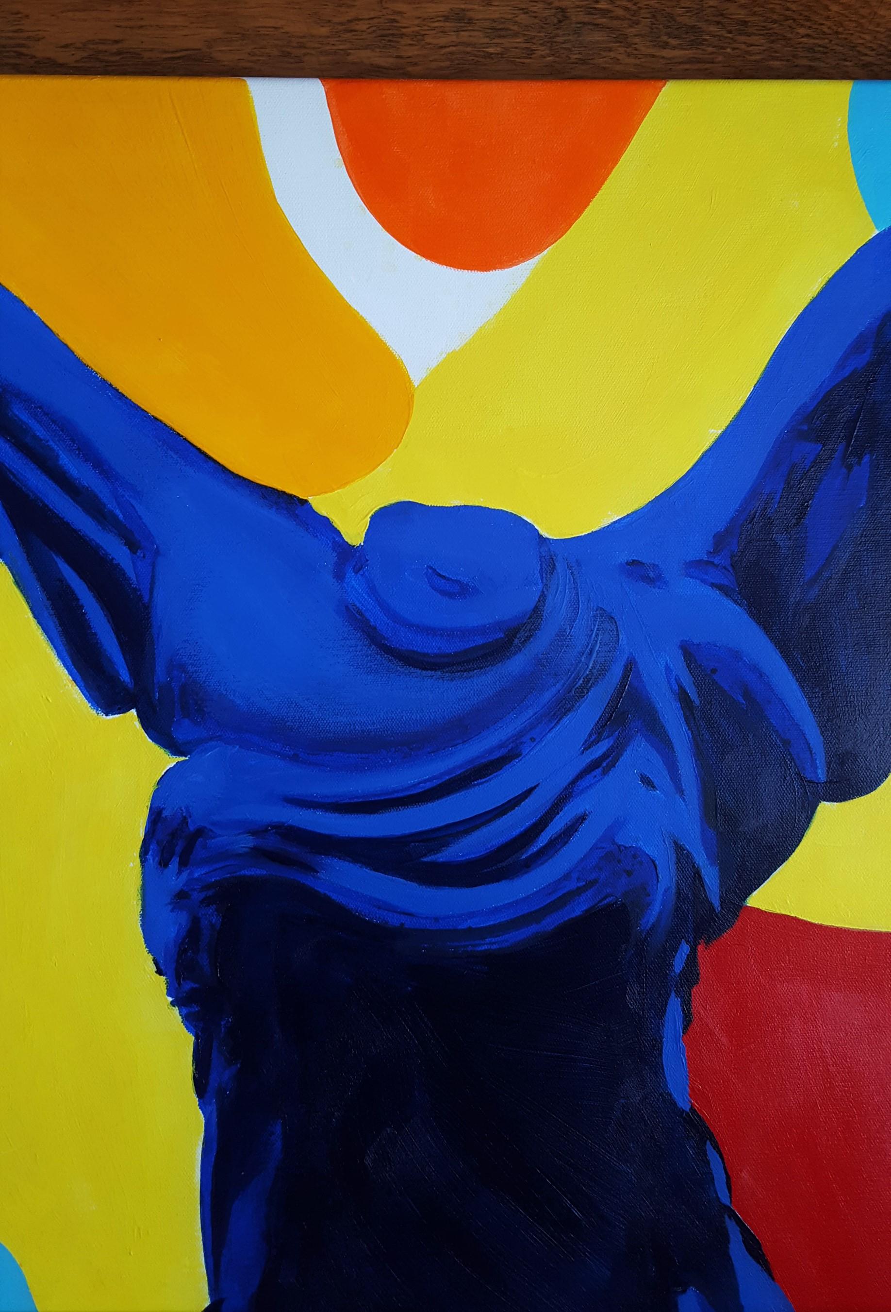 The Victory of Samothrace Icon (Yves Klein) - Contemporary Painting by Jack Graves III