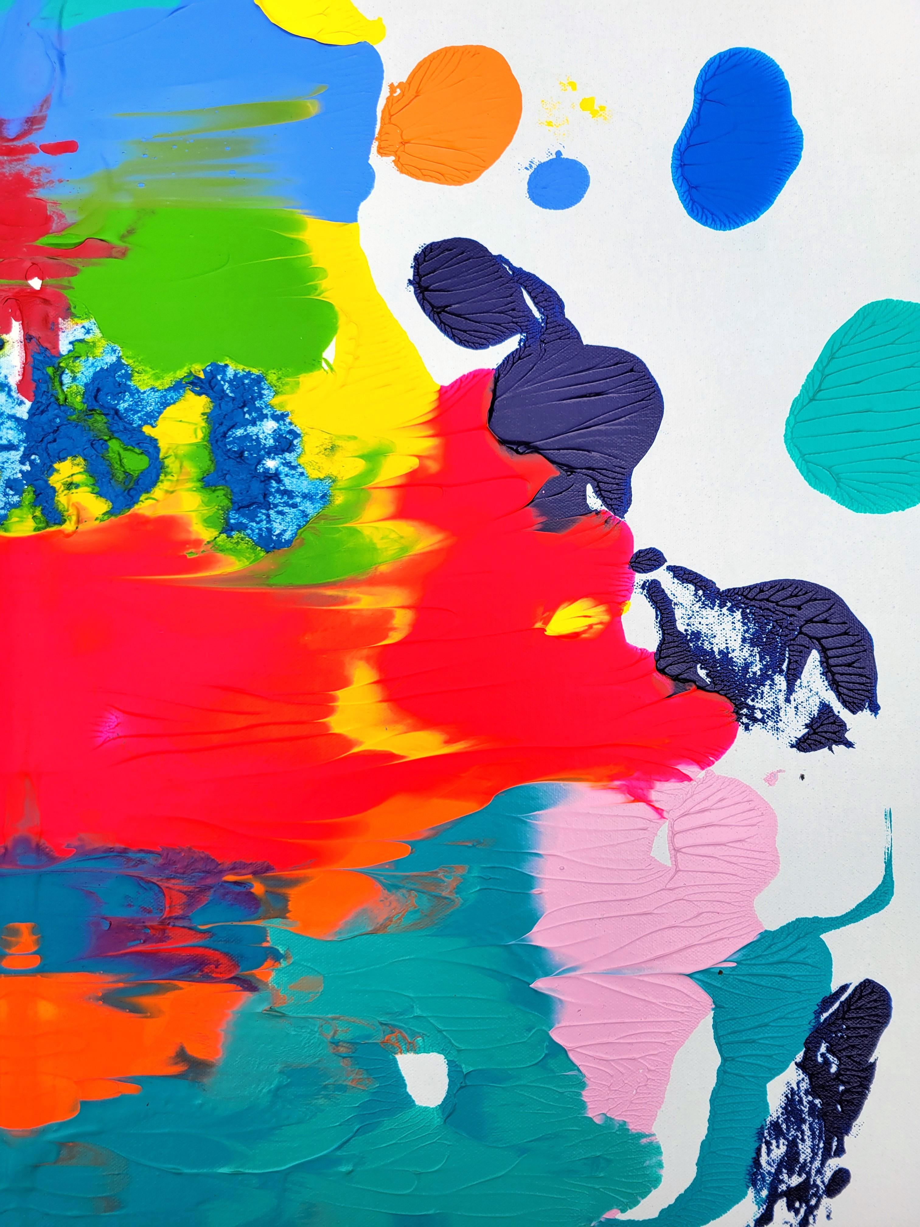 Fiamma tibetana /// Pittura contemporanea colorata astratta simmetrica Rorschach in vendita 5