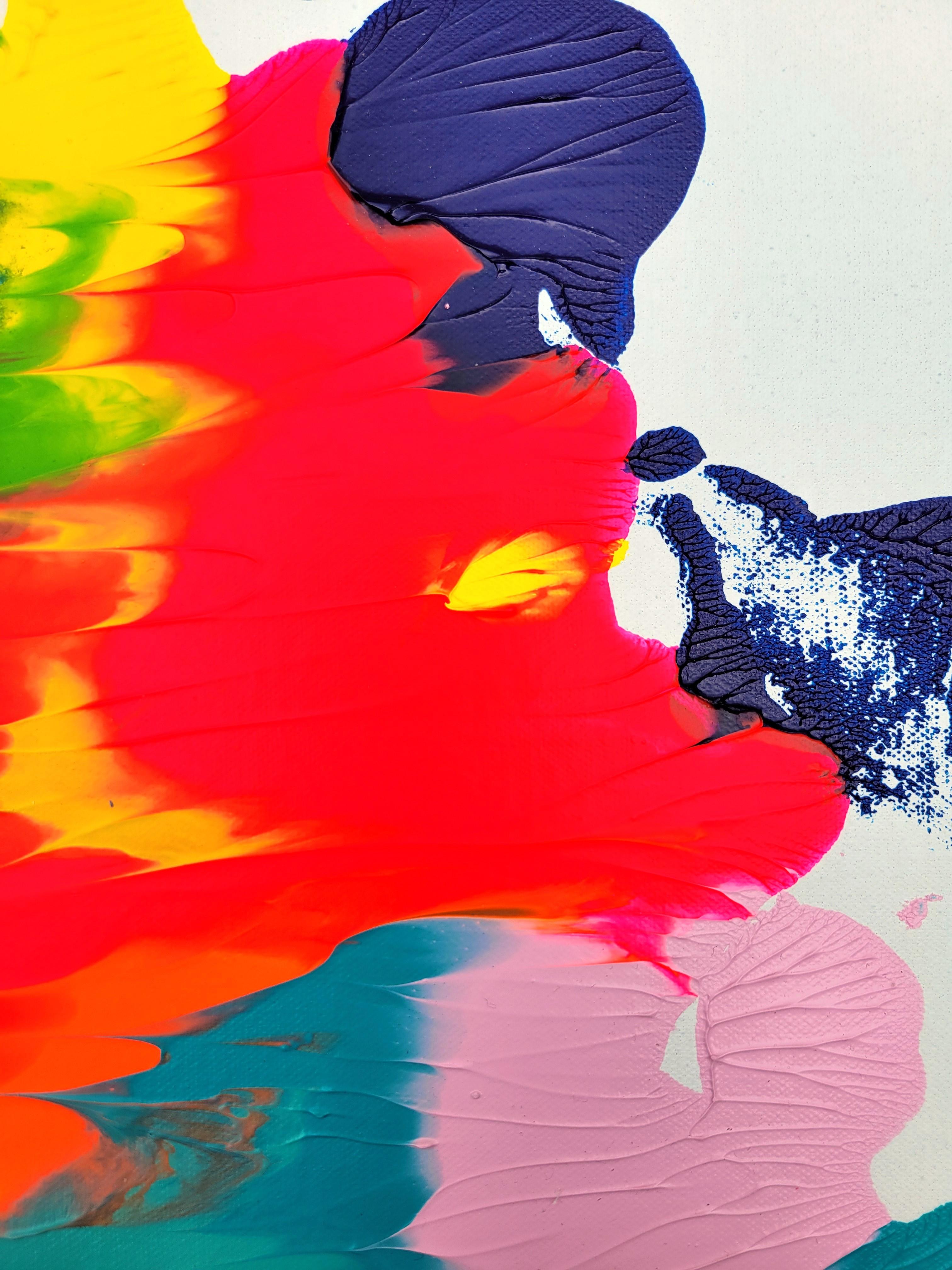 Fiamma tibetana /// Pittura contemporanea colorata astratta simmetrica Rorschach in vendita 6