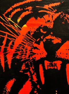 Tiger IV /// Jack Graves Wildlife Big Cat Lion Animal Portrait Painting Canvas