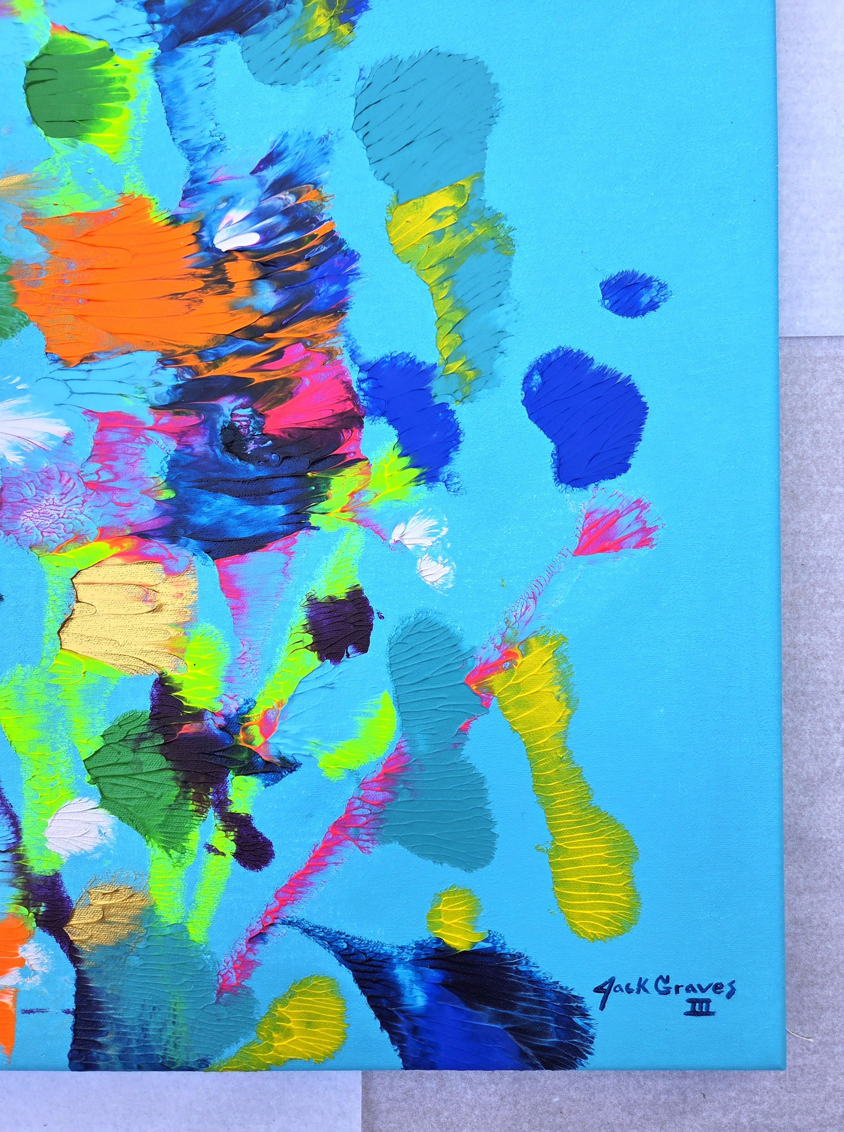 Tiger Skin Rug /// Contemporary Abstract Expressionist Rorschach Style Painting im Angebot 2
