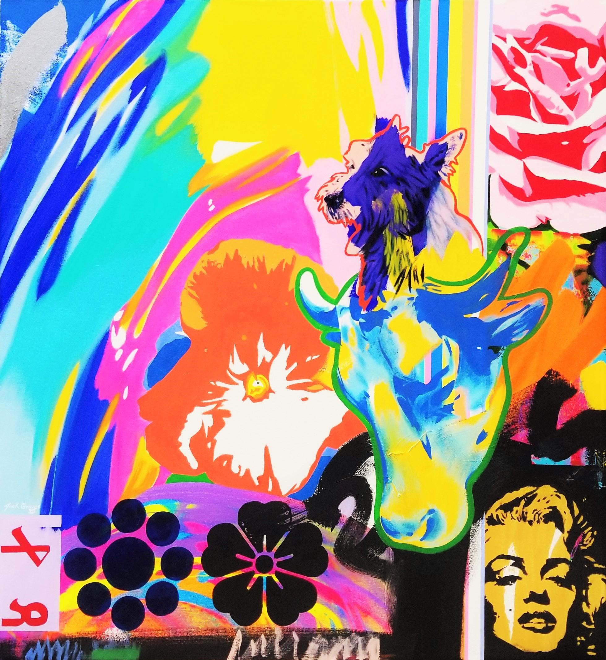 Jack Graves III Abstract Painting – Toto's Shangri La Supreme /// Zeitgenössische Street-Pop-Art-Malerei Marilyn Large
