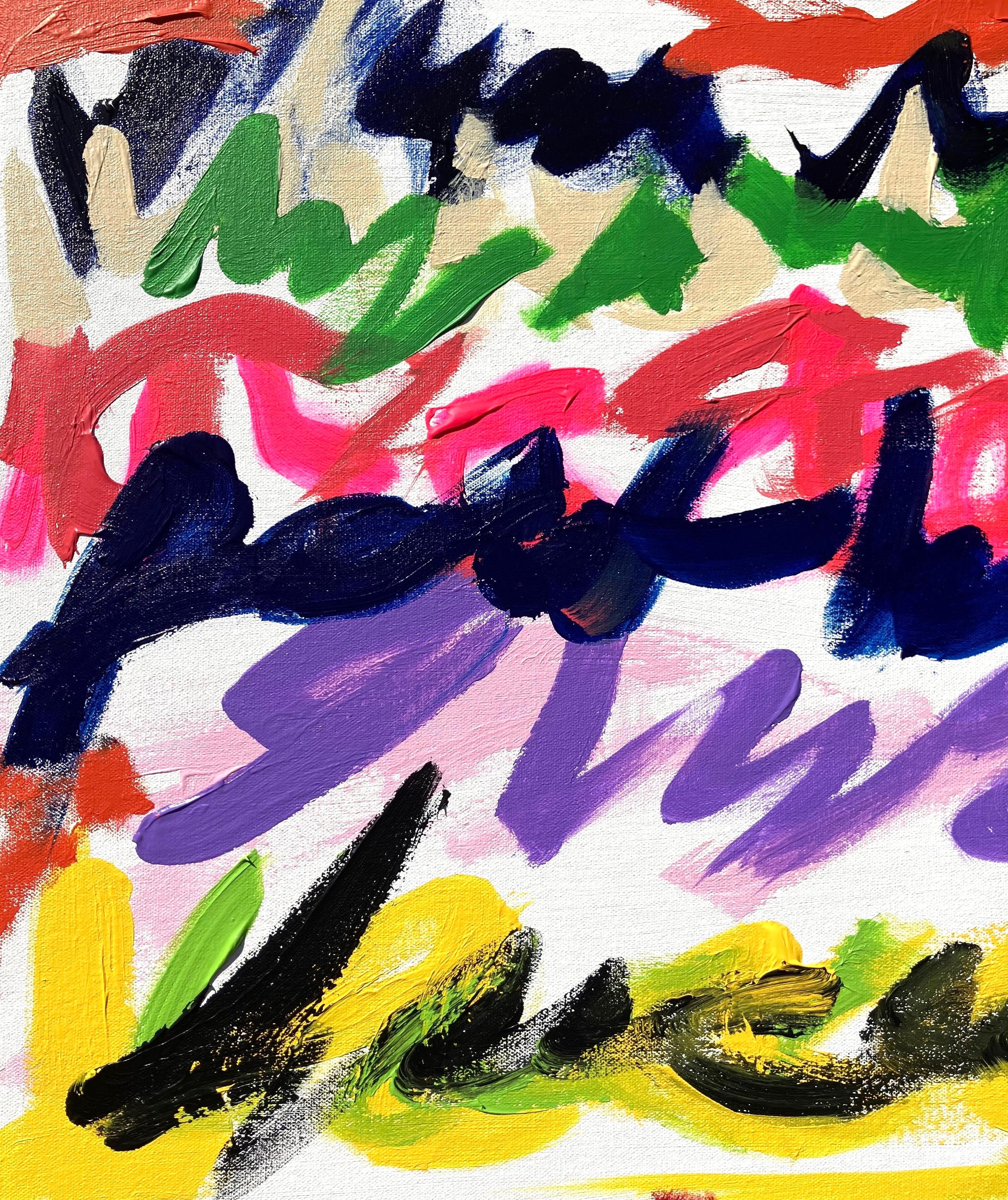 Trainspotting /// Contemporary Abstract Expressionist Colorful Typography Paint - Painting by Jack Graves III