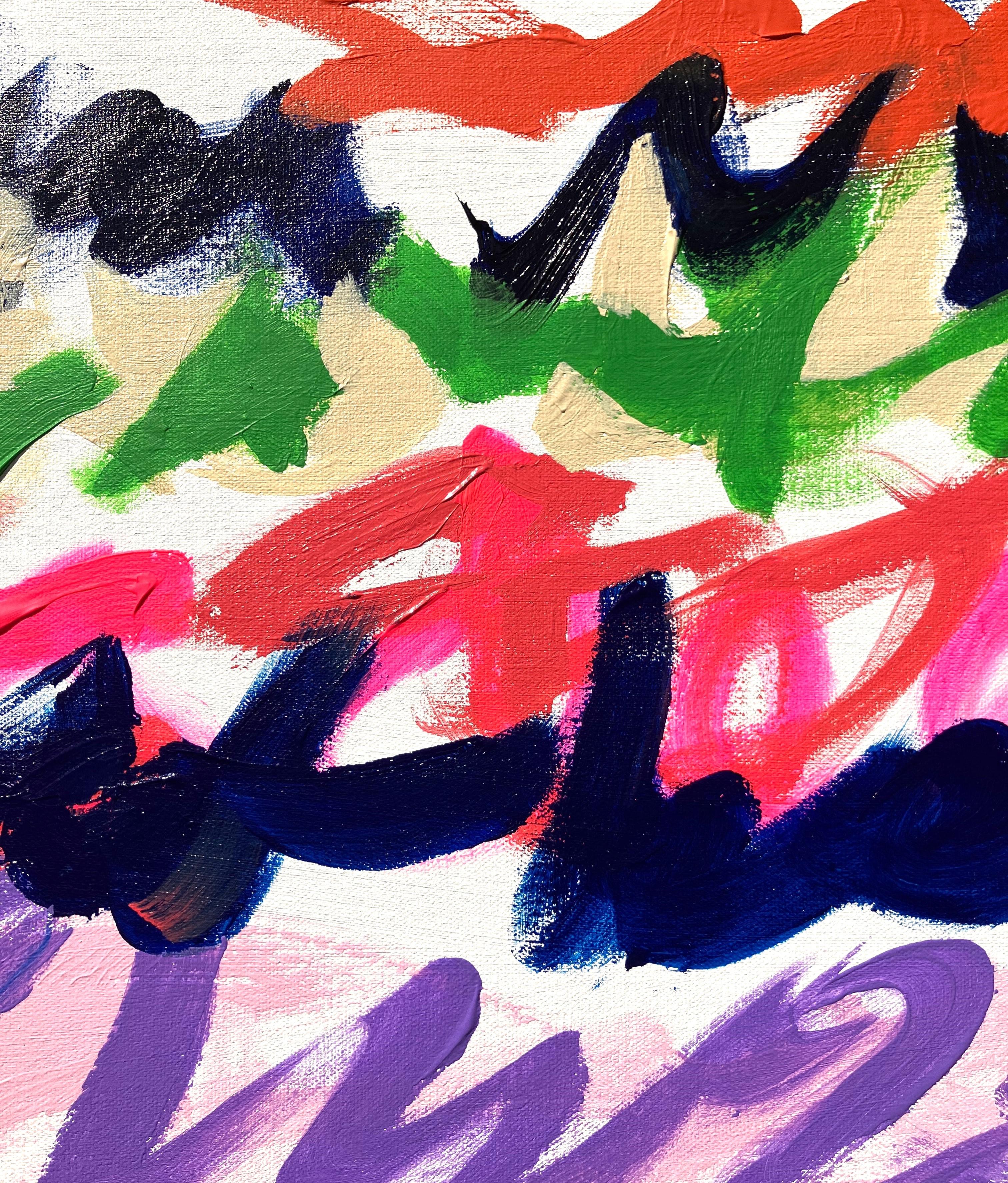 Trainspotting /// Contemporary Abstract Expressionist Colorful Typography Paint For Sale 4