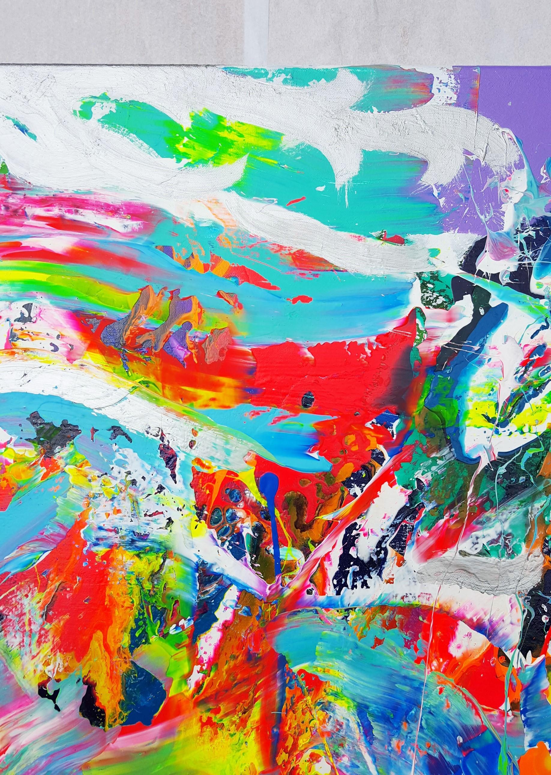 Tsunami Samurai - Abstract Expressionist Painting by Jack Graves III