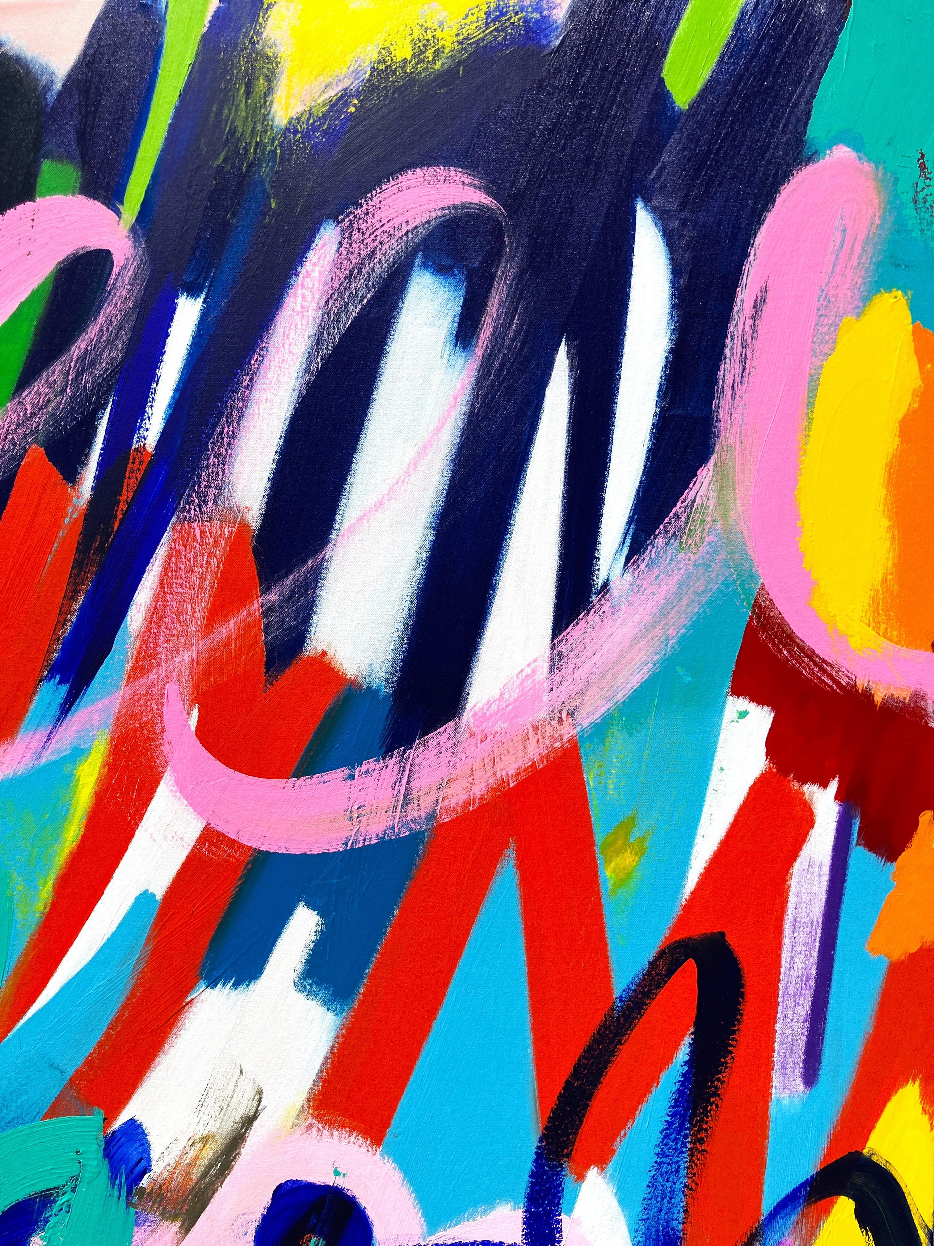Tulpenfeld /// Jack Graves Zeitgenössische abstrakte expressionistische Farbmalerei (Violett), Abstract Painting, von Jack Graves III