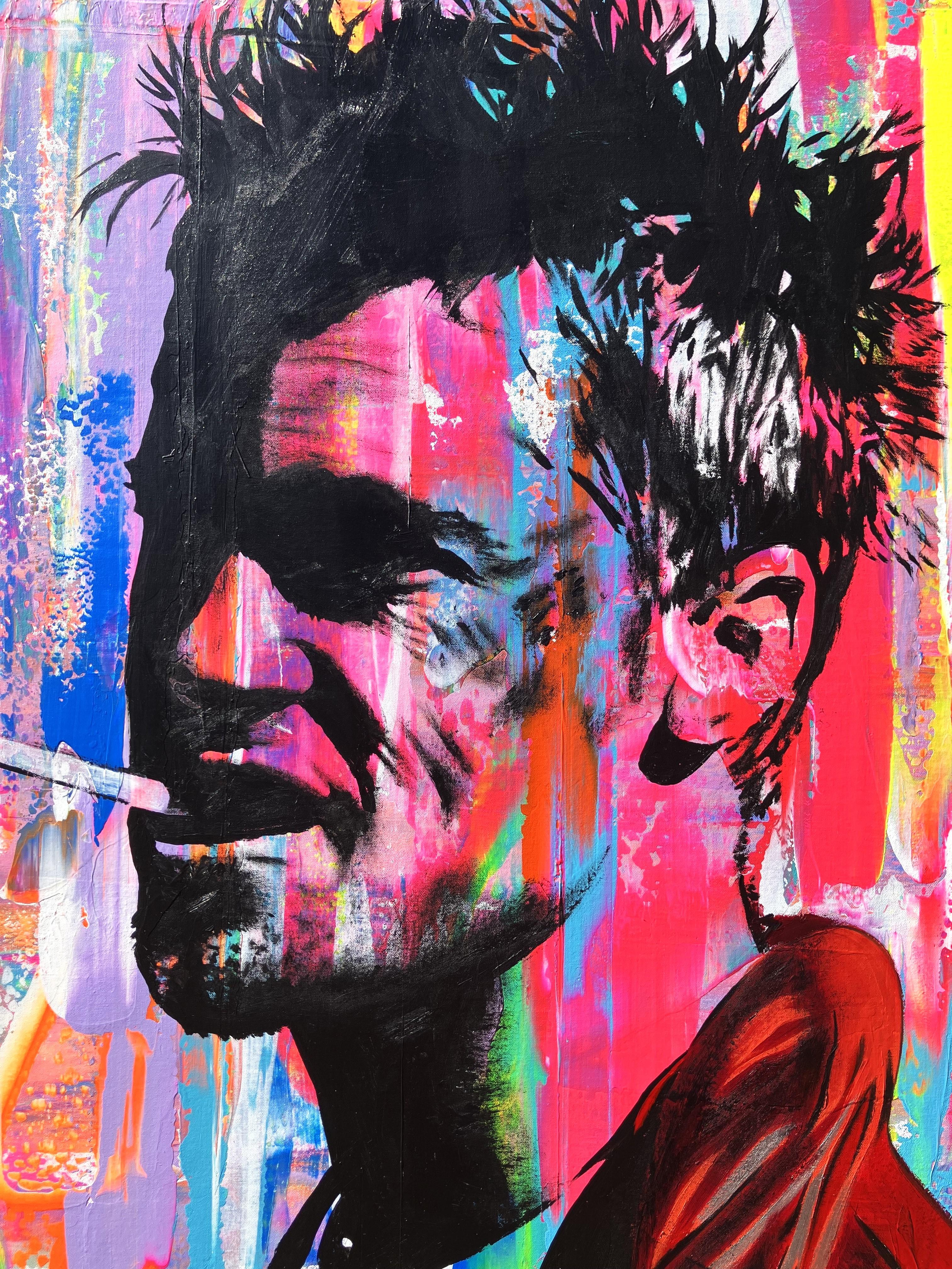 Tyler Durden (Brad Pitt) /// El club de la lucha Arte pop callejero contemporáneo Abstracto en venta 2