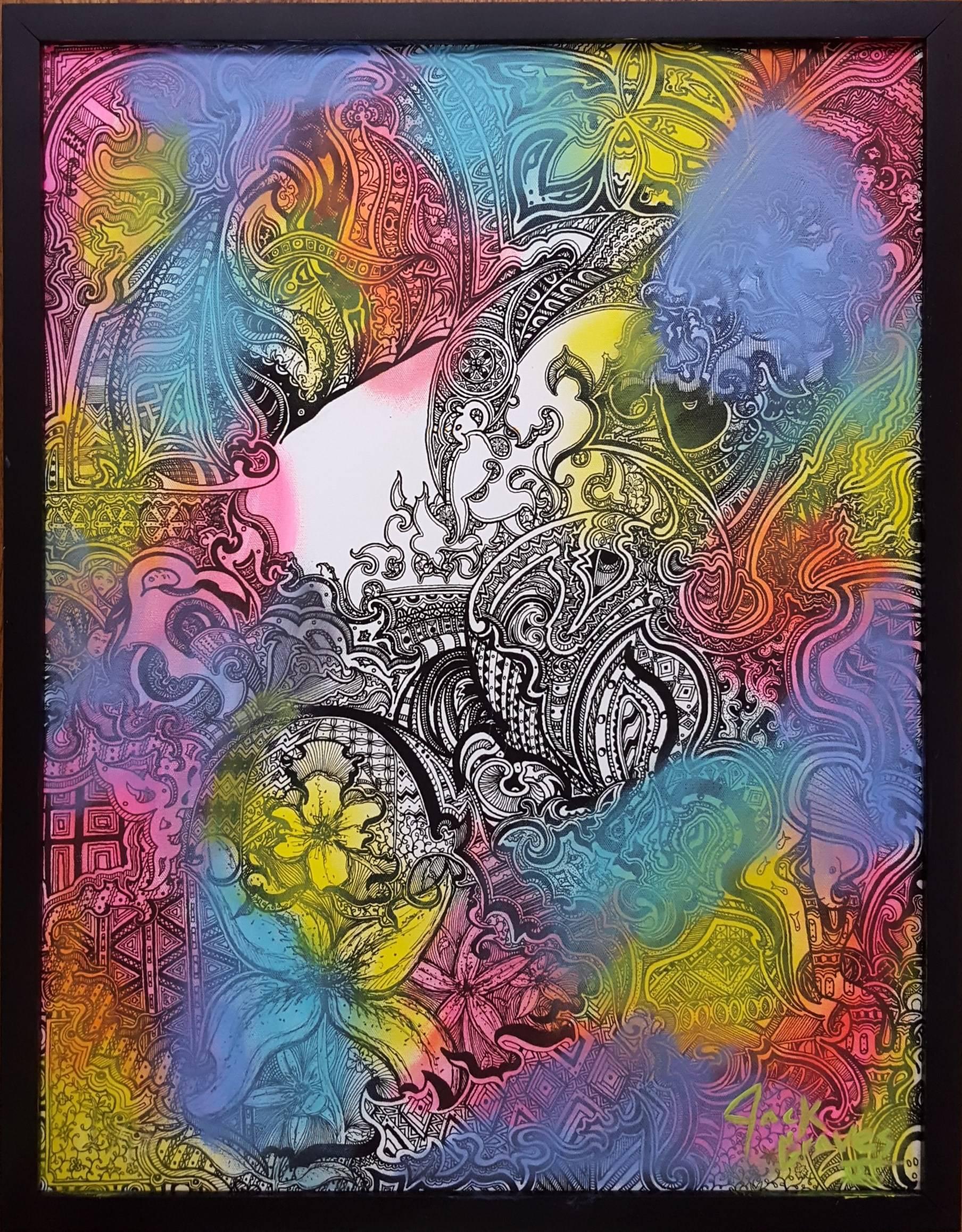 Jack Graves III Abstract Painting - Unfinished Symphony (Colored)