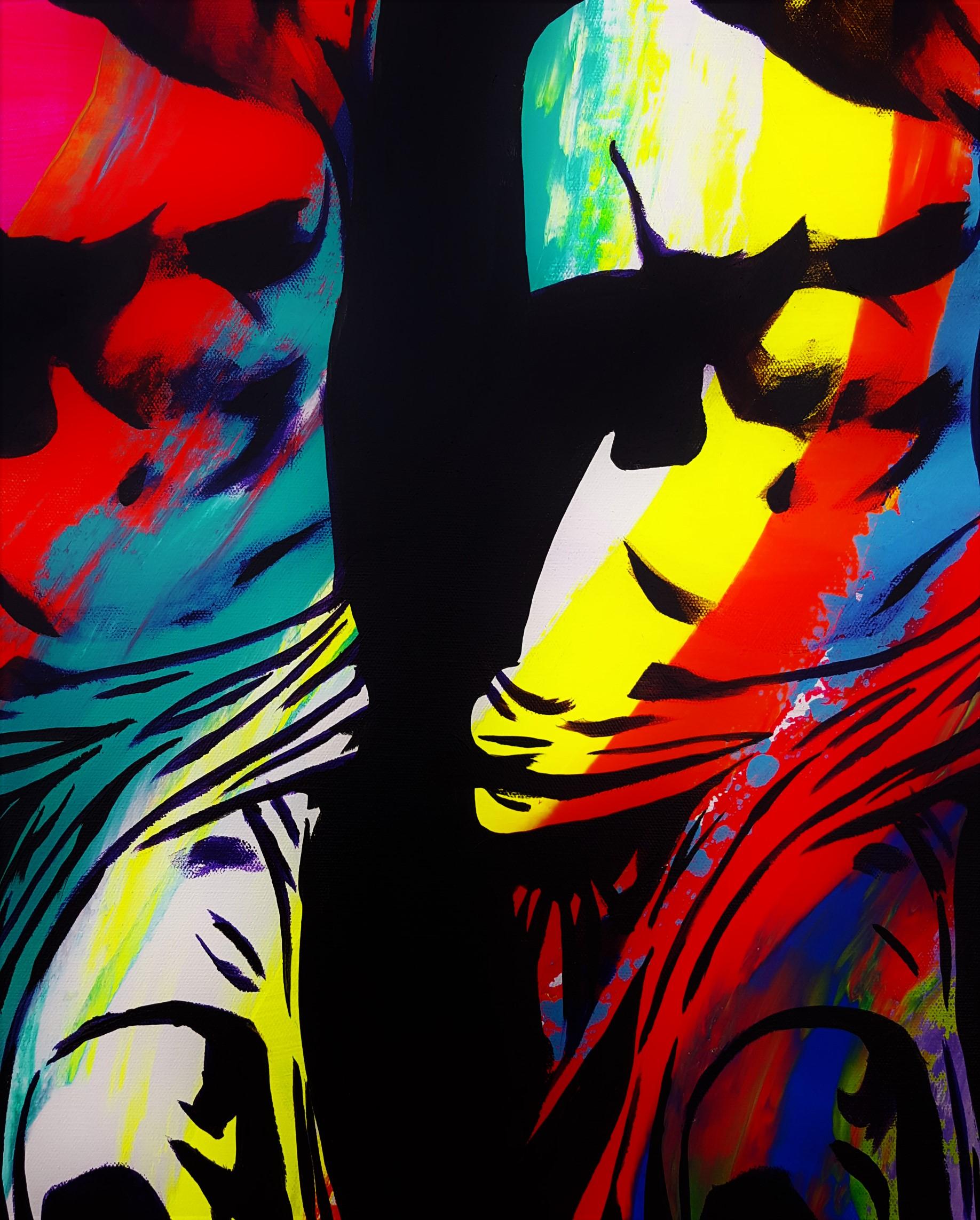 An original signed acrylic painting on canvas by American artist Jack Graves III (1988-) titled 