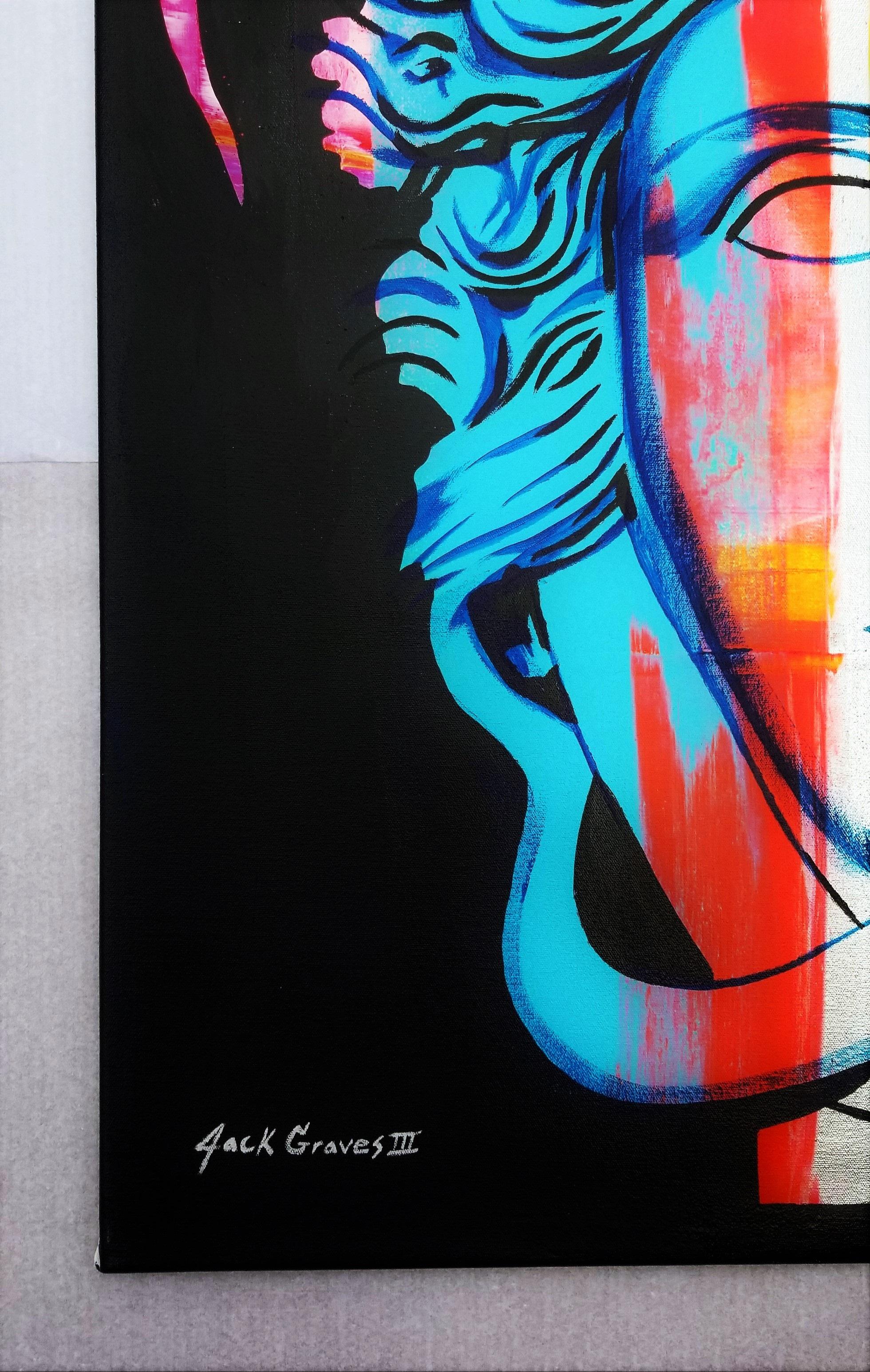 Versace Icon III (Medusa) - Painting di Jack Graves III
